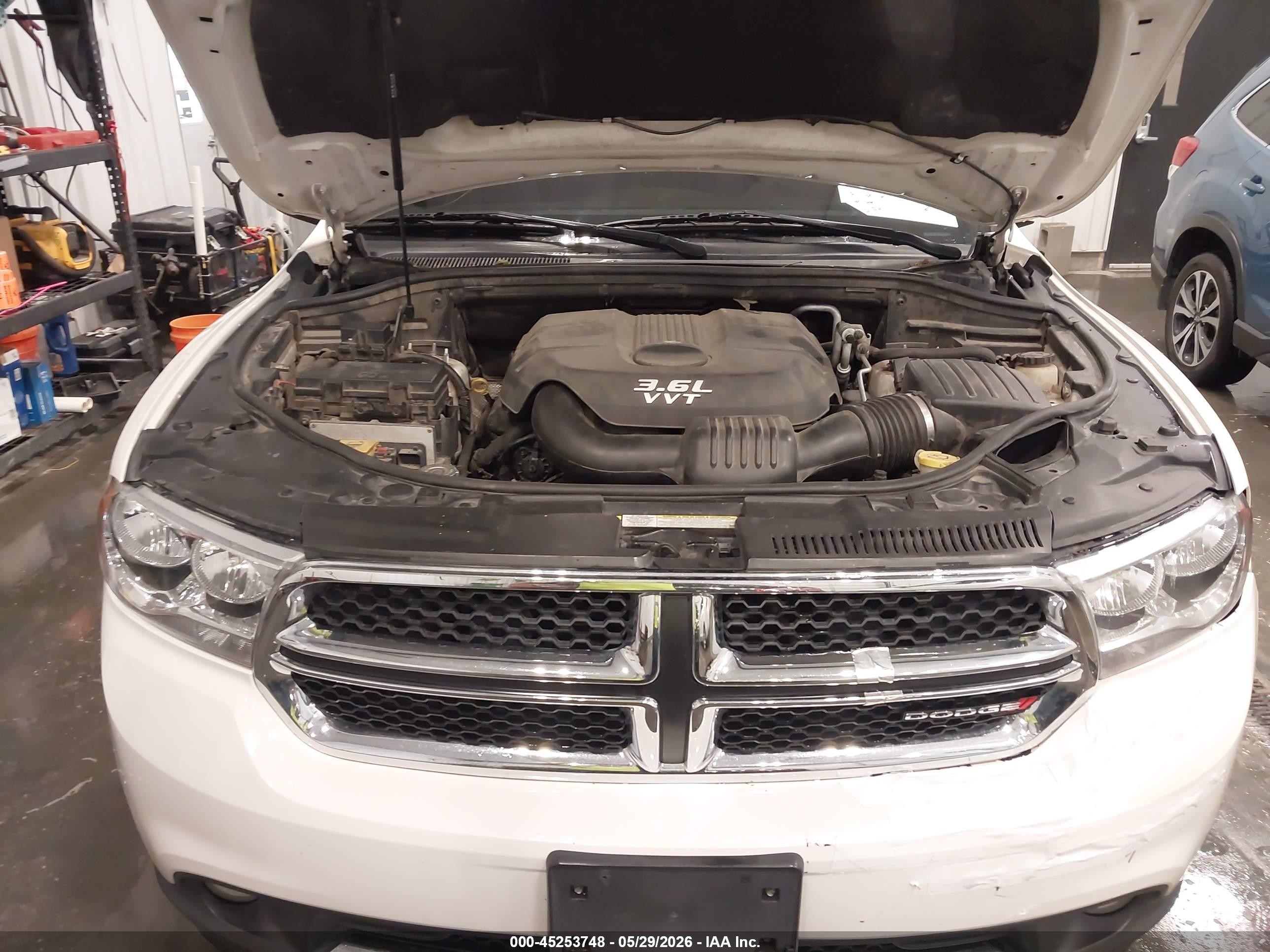 2012 Dodge Durango Crew White vin: 1C4RDJDG7CC337017