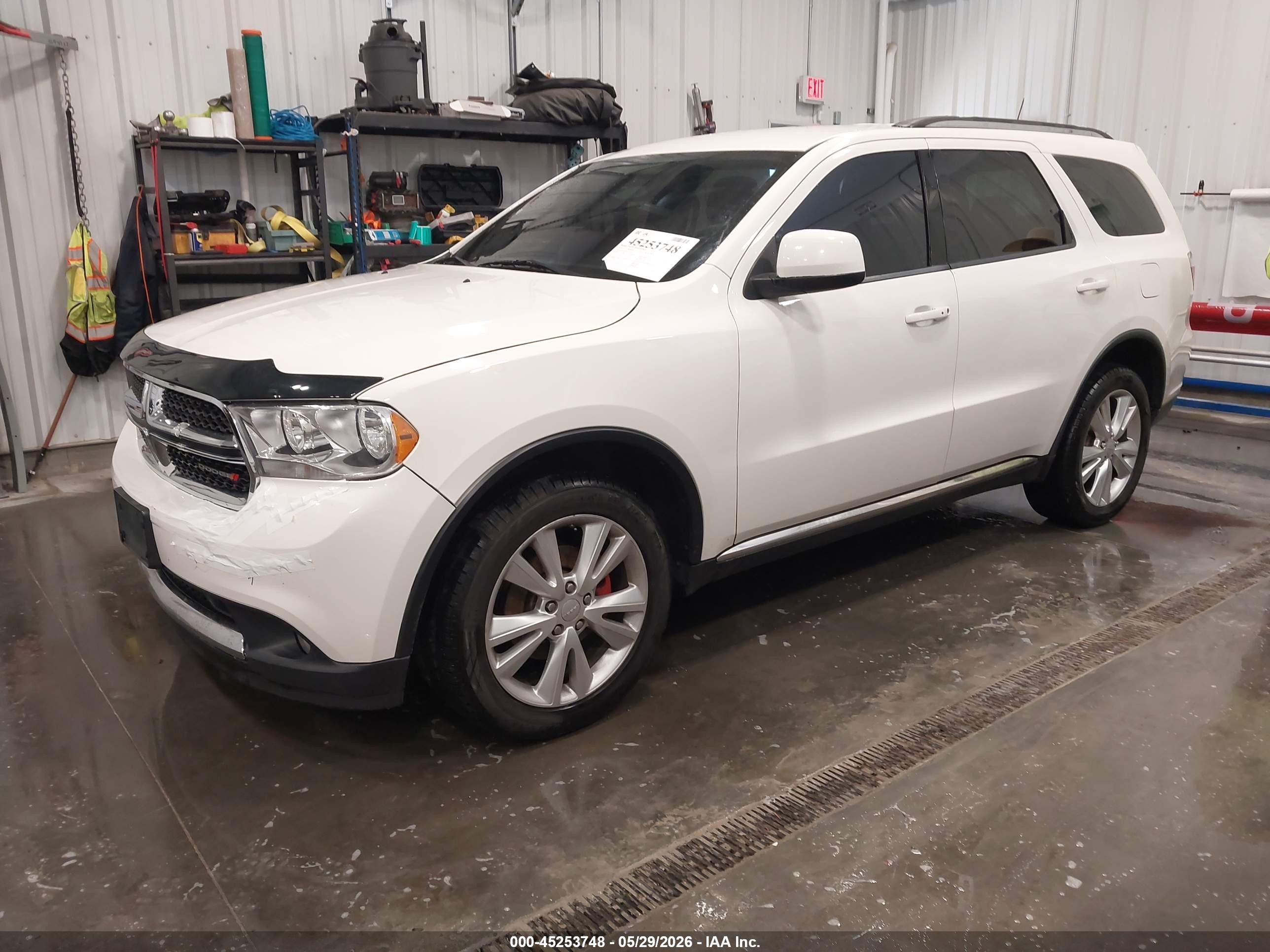 2012 Dodge Durango Crew White vin: 1C4RDJDG7CC337017