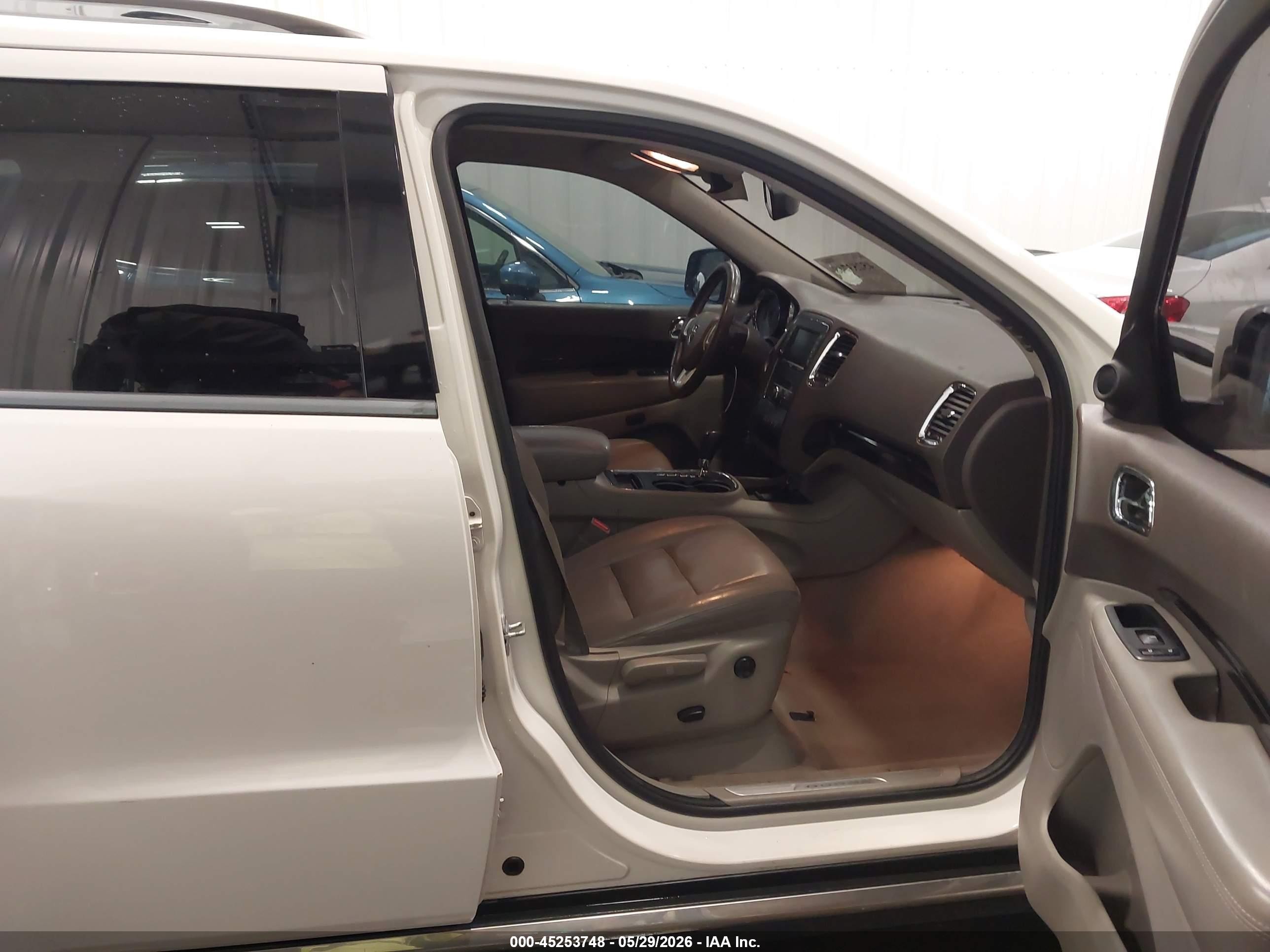 2012 Dodge Durango Crew White vin: 1C4RDJDG7CC337017