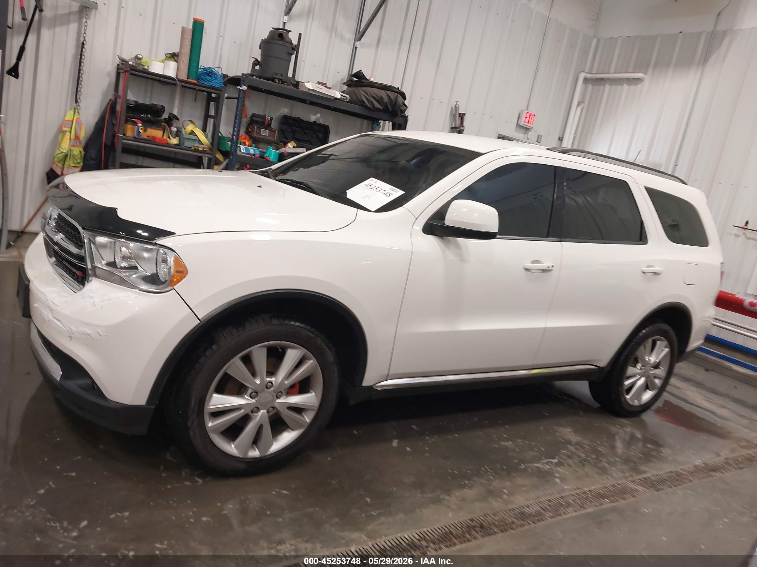 2012 Dodge Durango Crew White vin: 1C4RDJDG7CC337017
