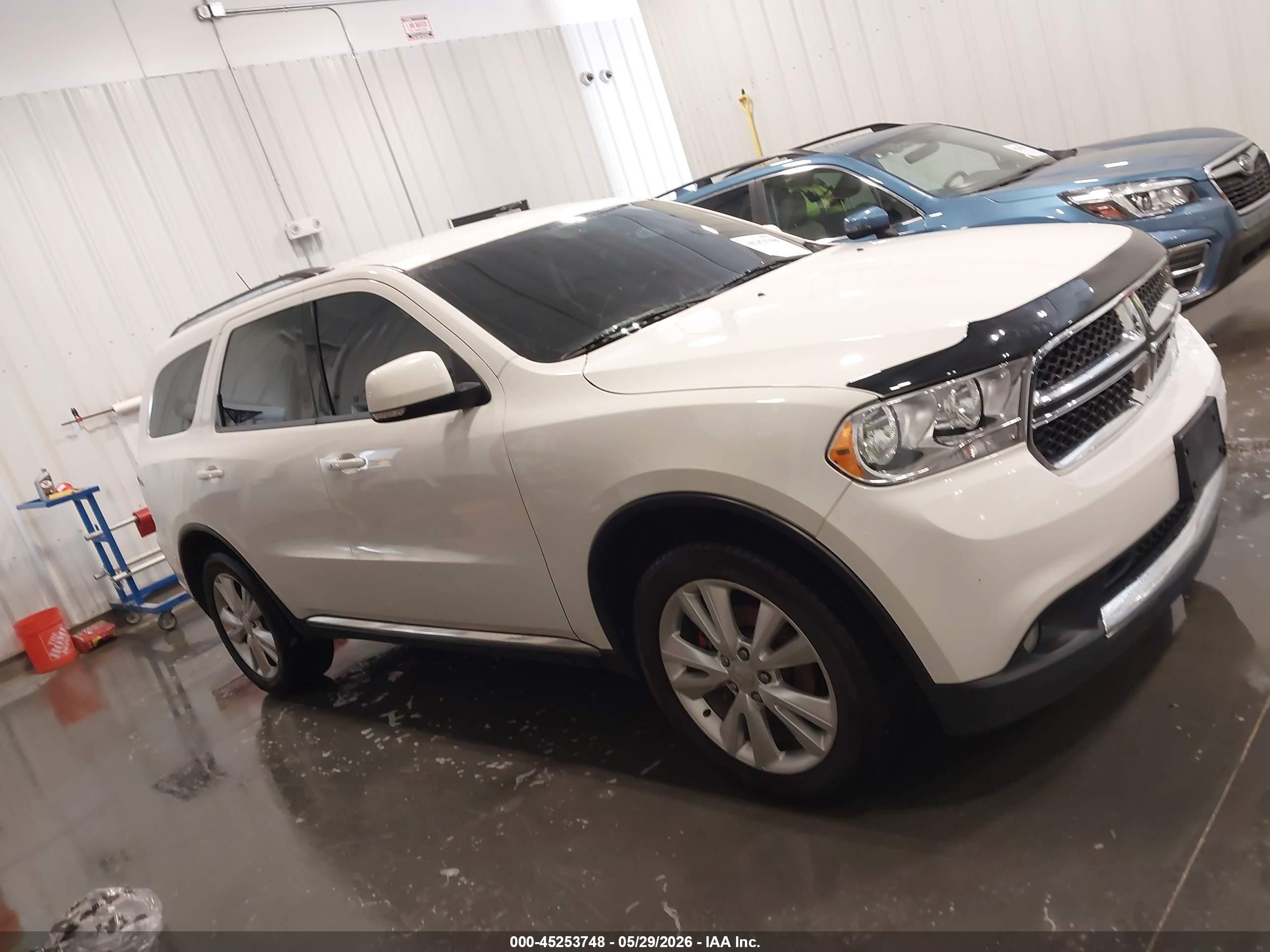 2012 Dodge Durango Crew White vin: 1C4RDJDG7CC337017