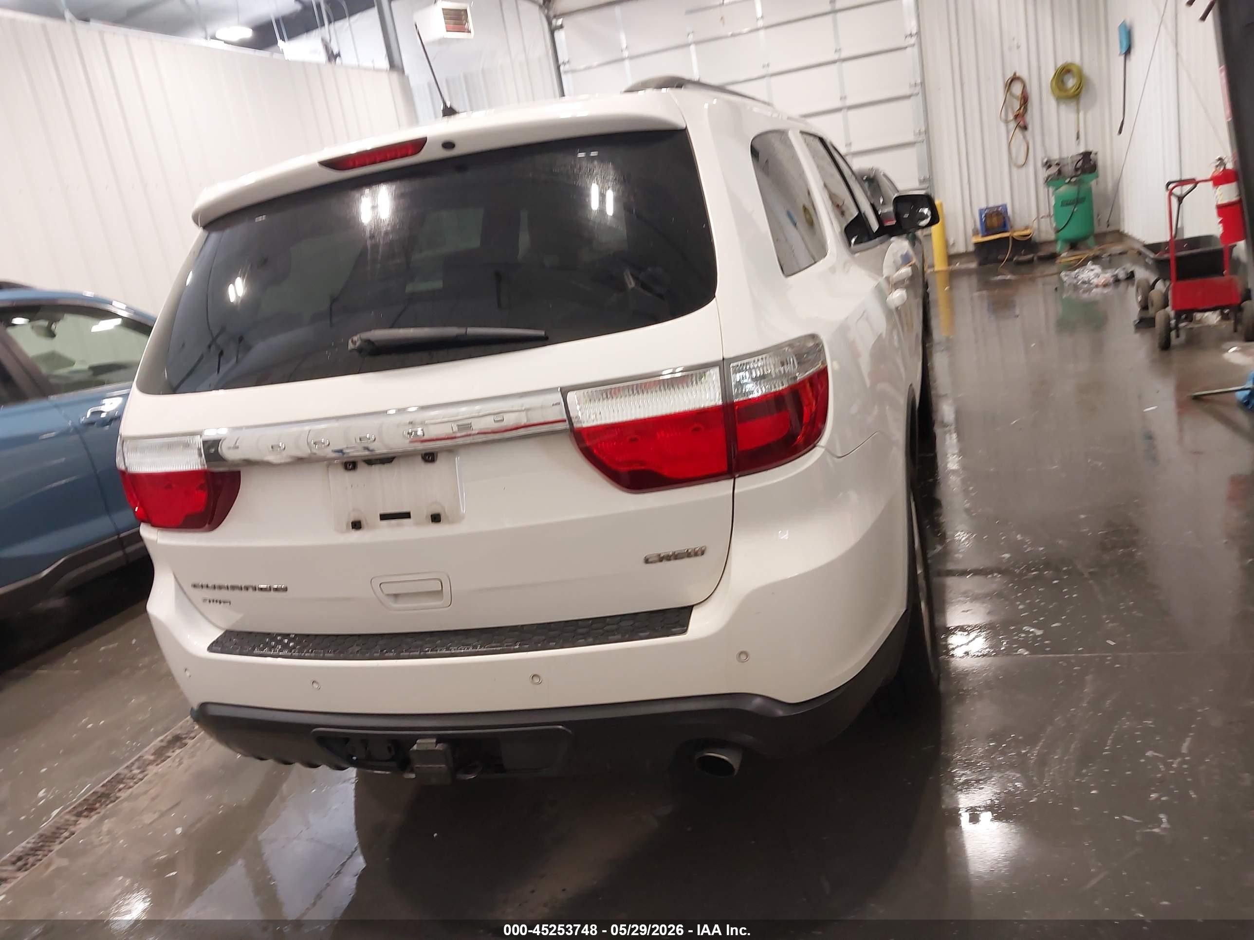 2012 Dodge Durango Crew White vin: 1C4RDJDG7CC337017