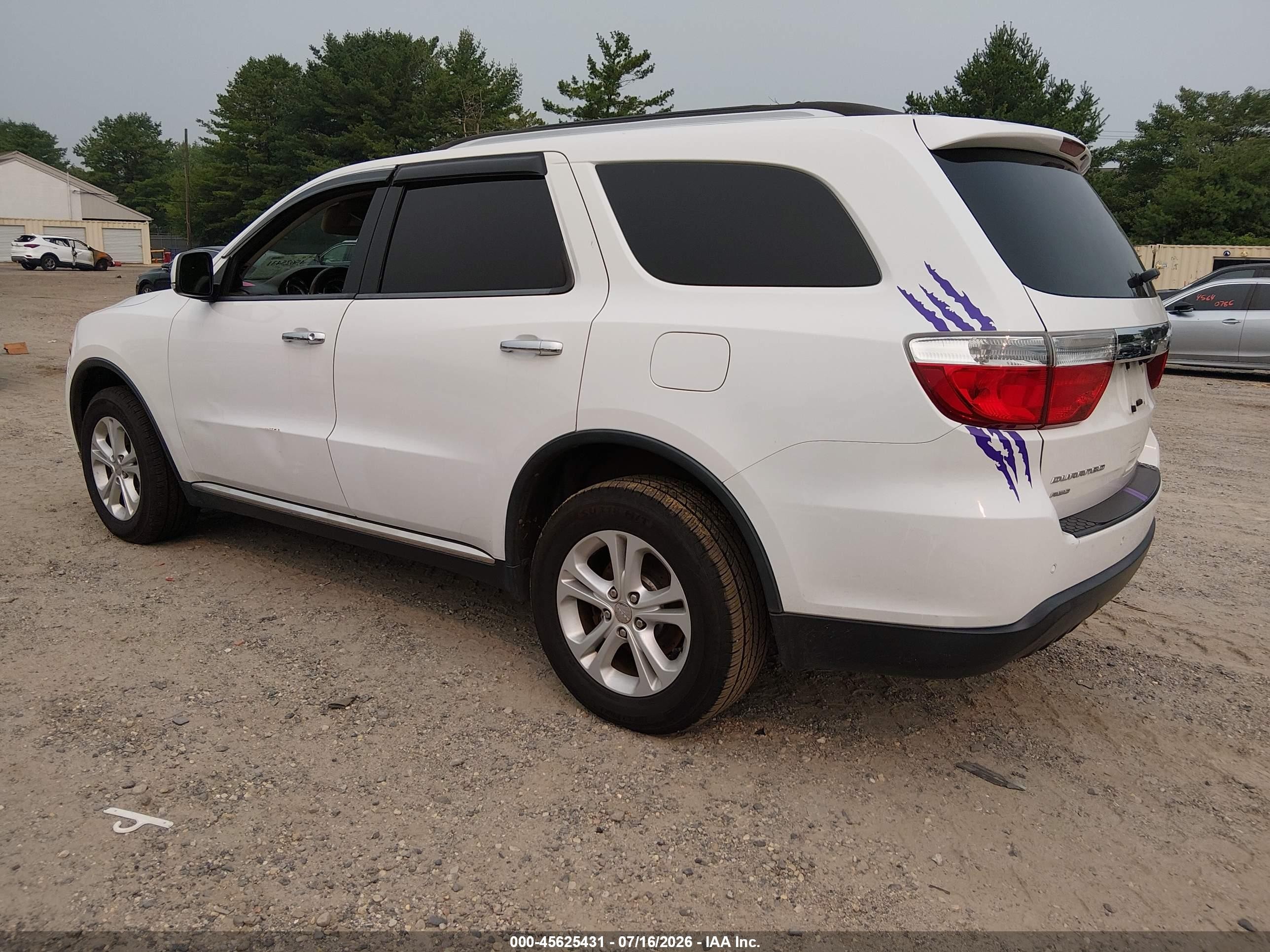 2013 Dodge Durango Crew Белый vin: 1C4RDJDG7DC518197