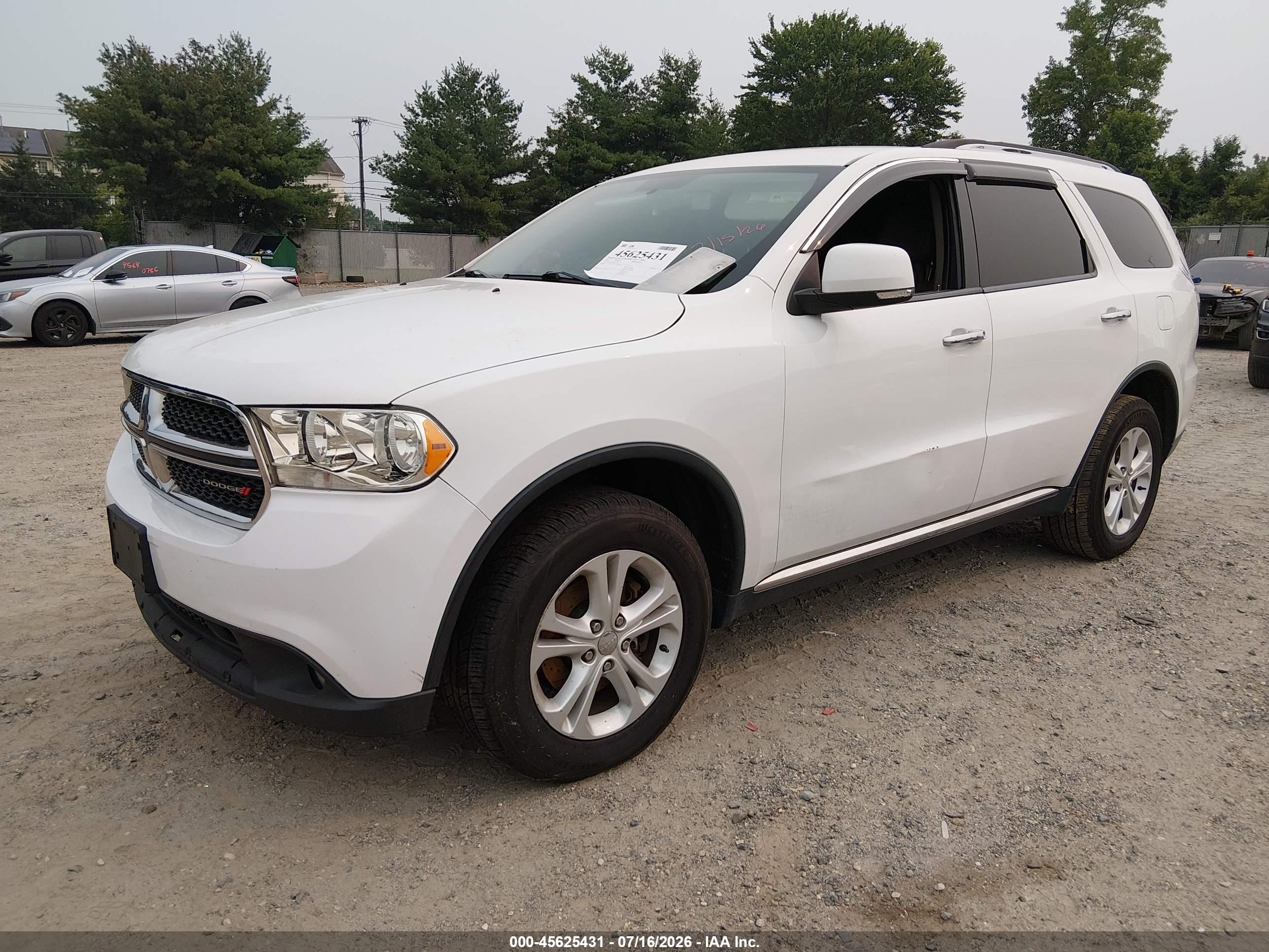 2013 Dodge Durango Crew Белый vin: 1C4RDJDG7DC518197