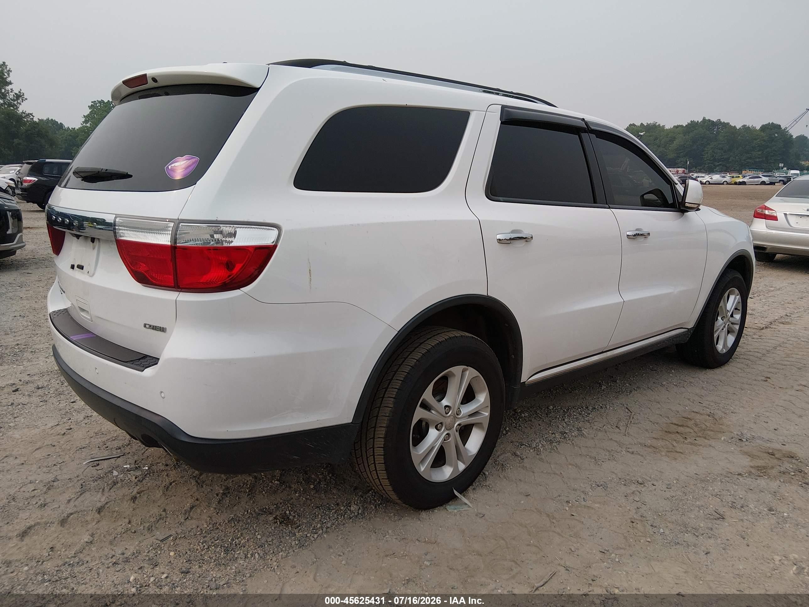 2013 Dodge Durango Crew Белый vin: 1C4RDJDG7DC518197