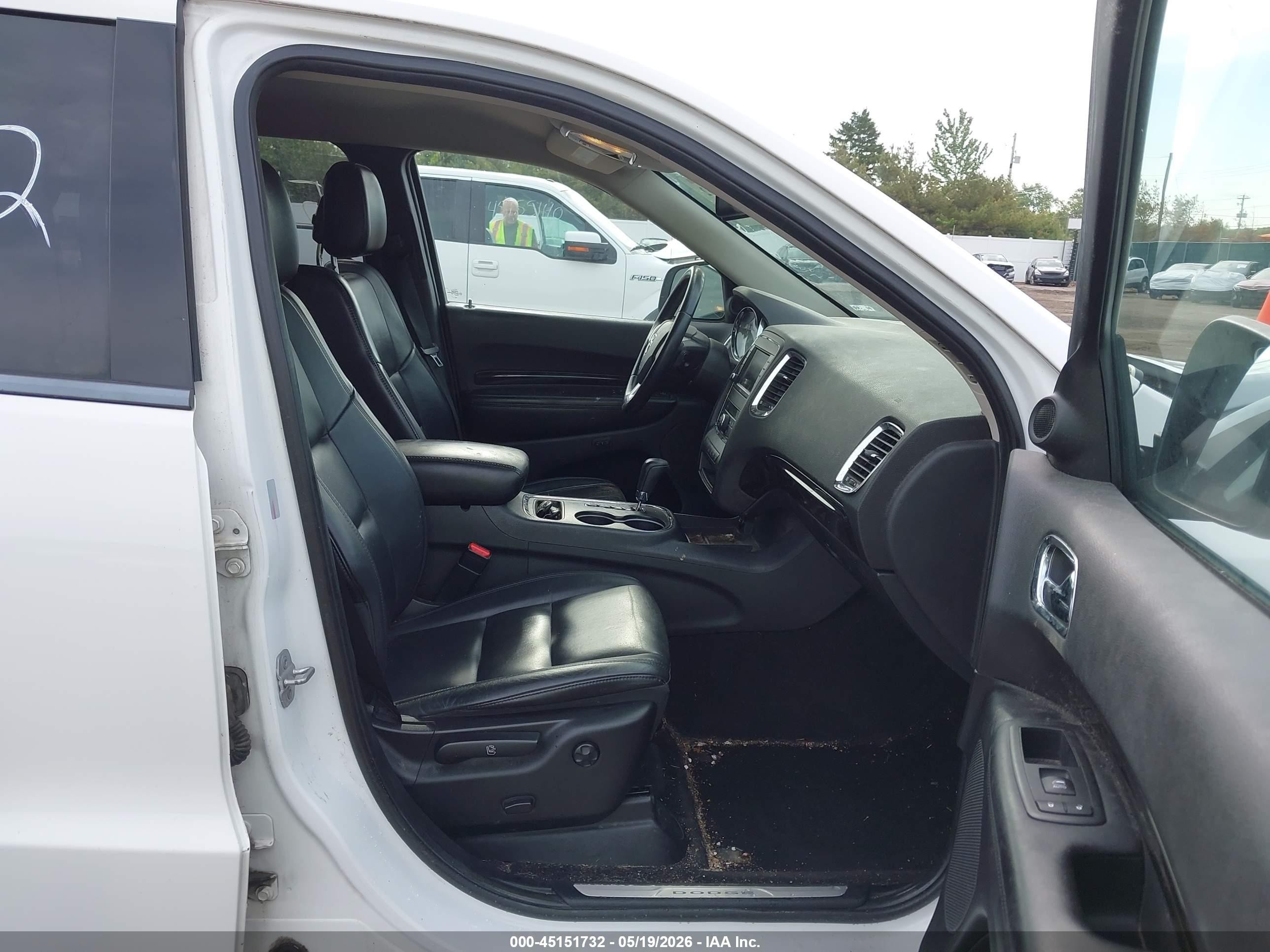 2013 Dodge Durango Crew White vin: 1C4RDJDG7DC664597