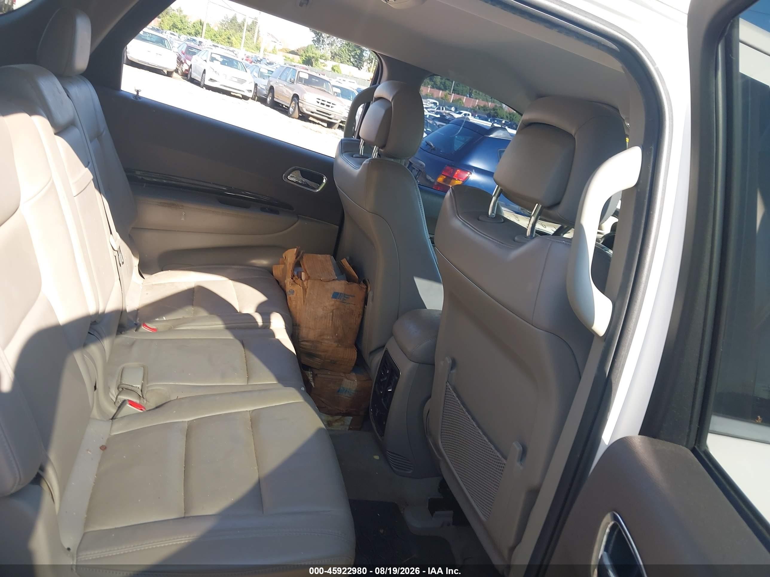 2013 Dodge Durango Crew White vin: 1C4RDJDG7DC677463