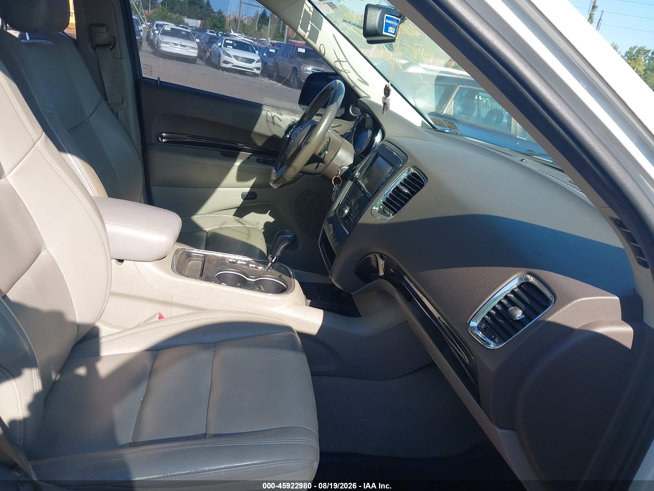 2013 Dodge Durango Crew White vin: 1C4RDJDG7DC677463