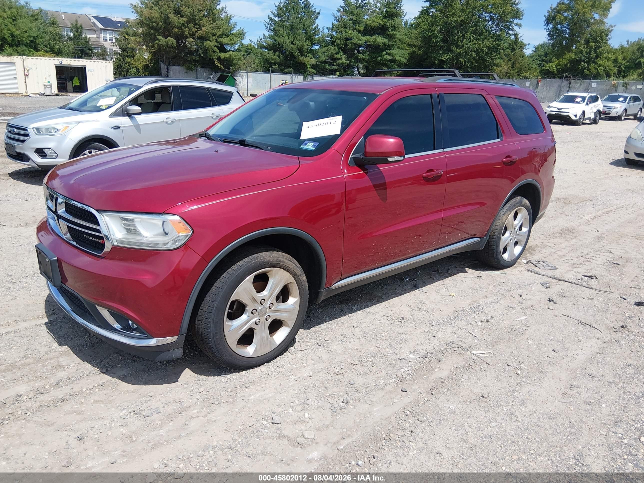 2014 Dodge Durango Limited Red vin: 1C4RDJDG7EC337263
