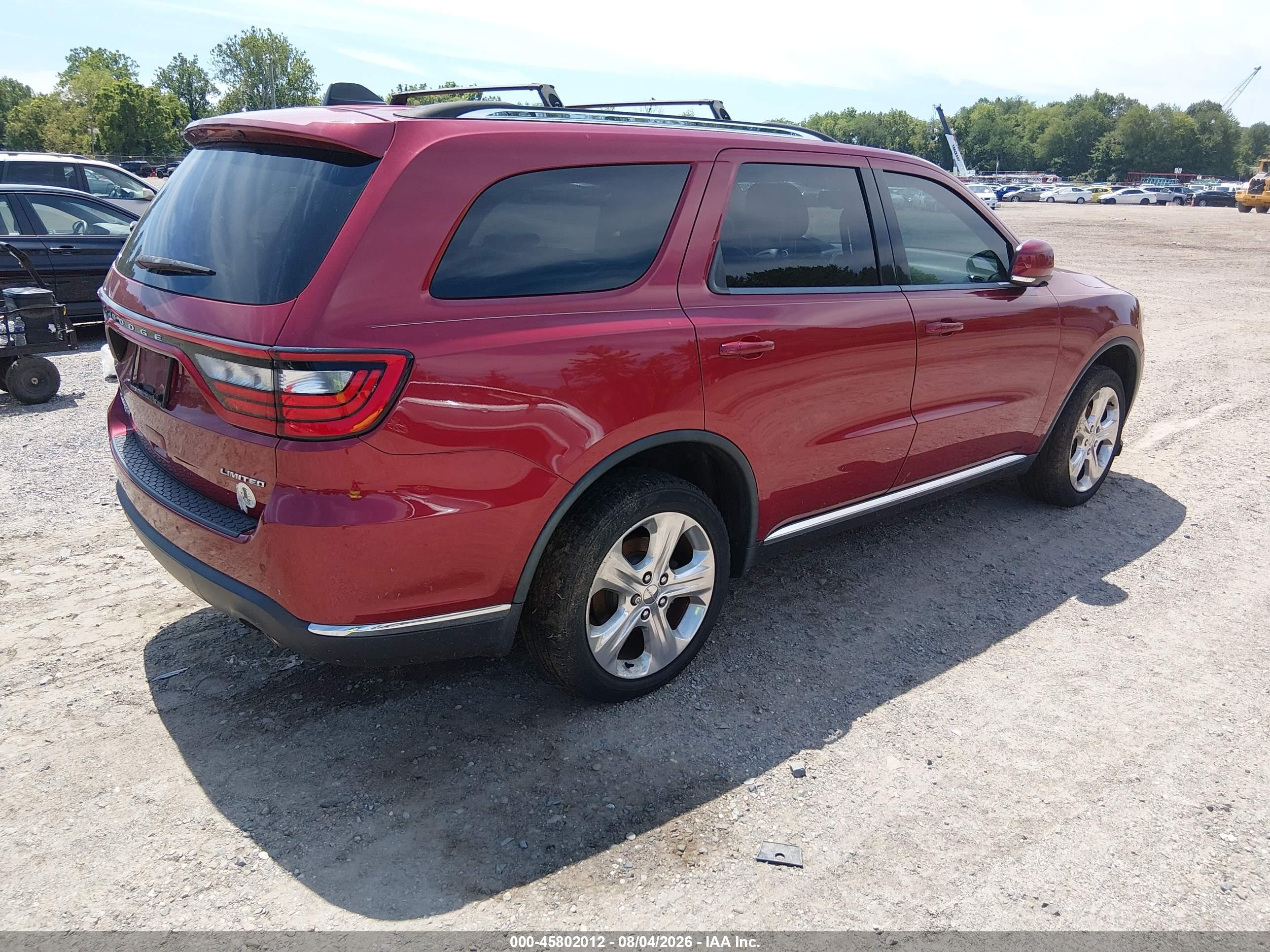 2014 Dodge Durango Limited Red vin: 1C4RDJDG7EC337263