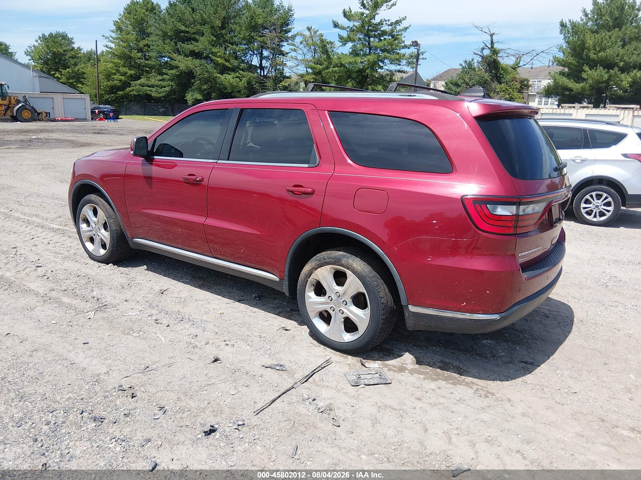 2014 Dodge Durango Limited Red vin: 1C4RDJDG7EC337263