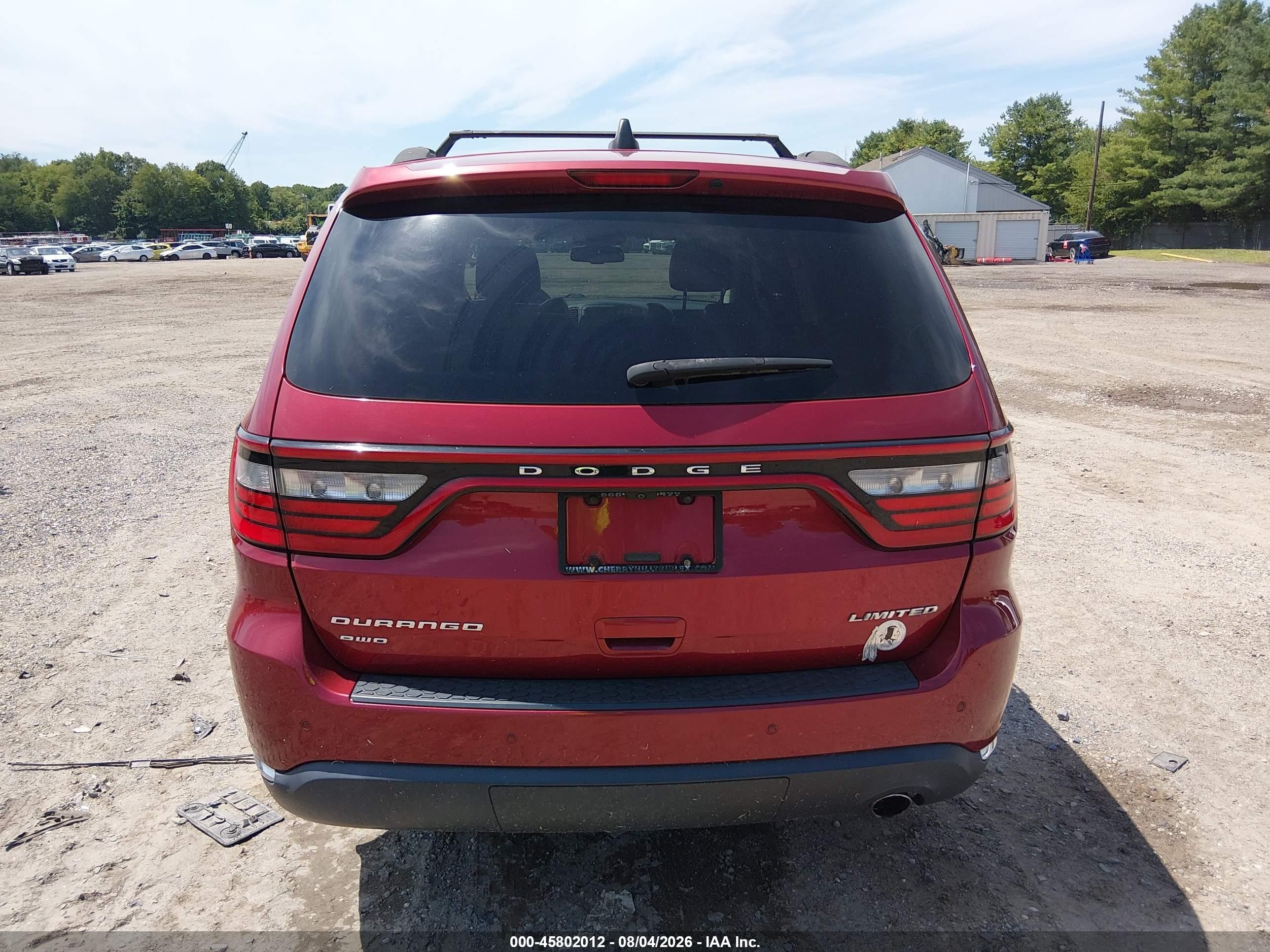 2014 Dodge Durango Limited Red vin: 1C4RDJDG7EC337263