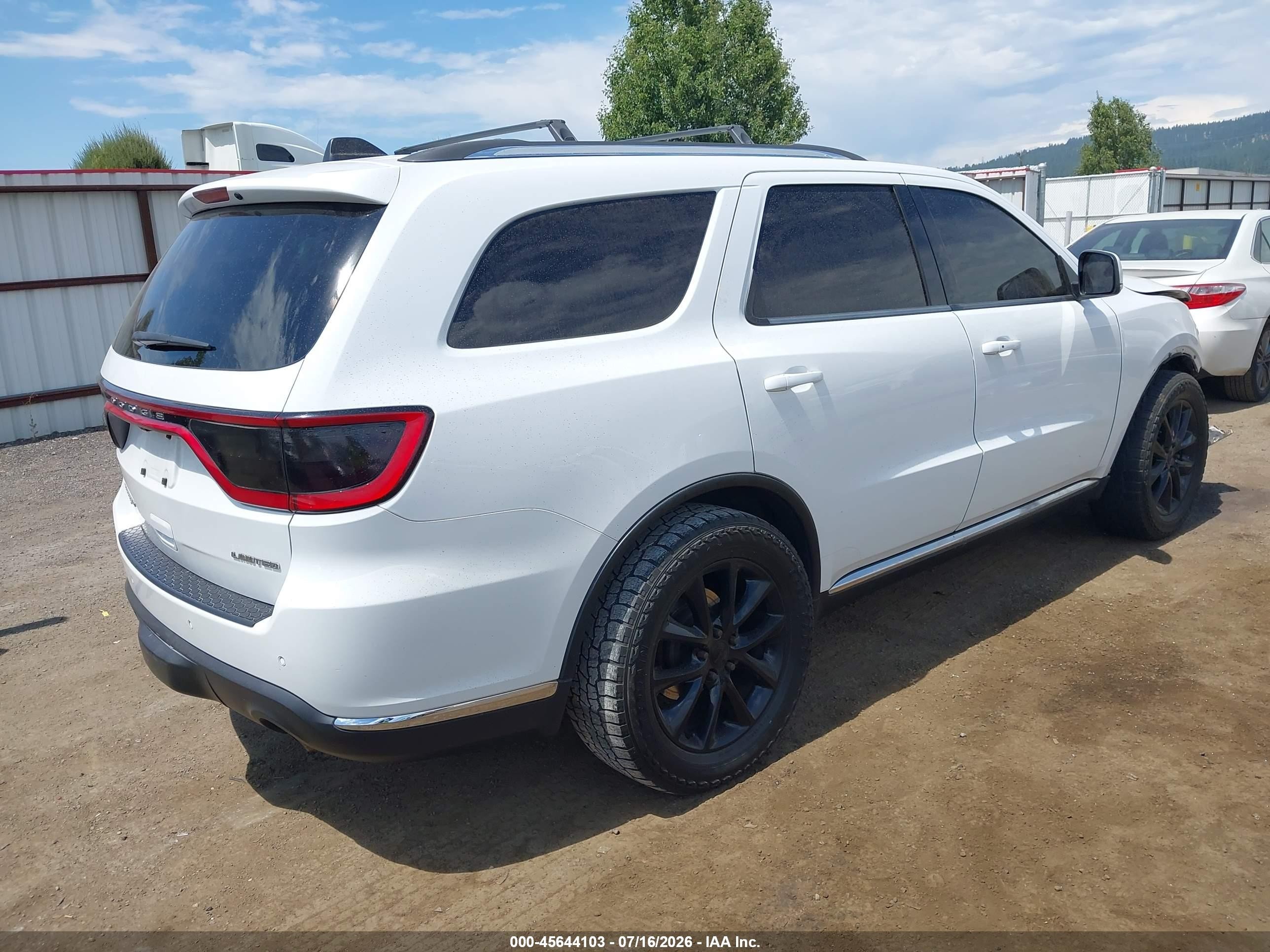 2014 Dodge Durango Limited White vin: 1C4RDJDG7EC351700