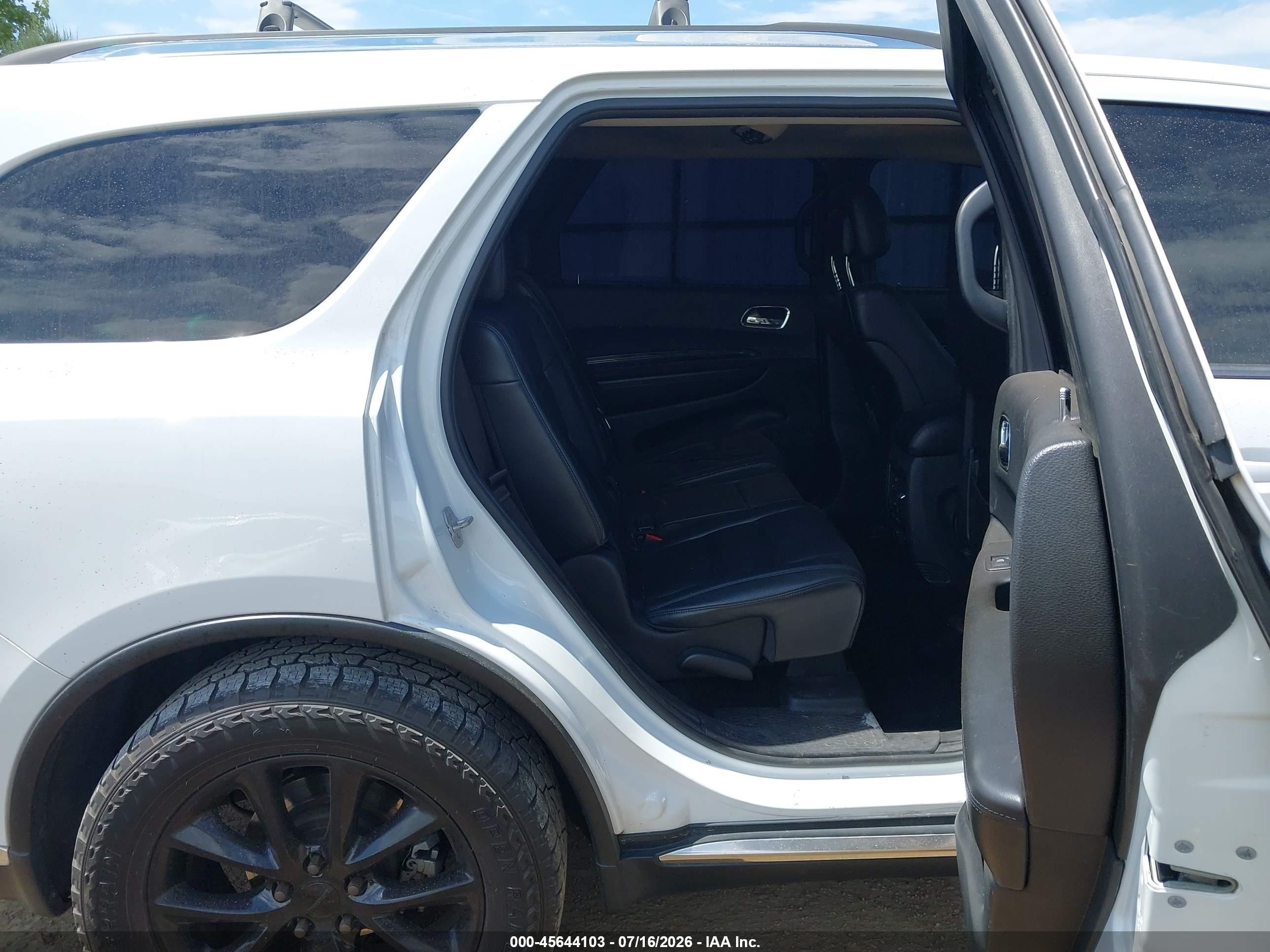 2014 Dodge Durango Limited White vin: 1C4RDJDG7EC351700