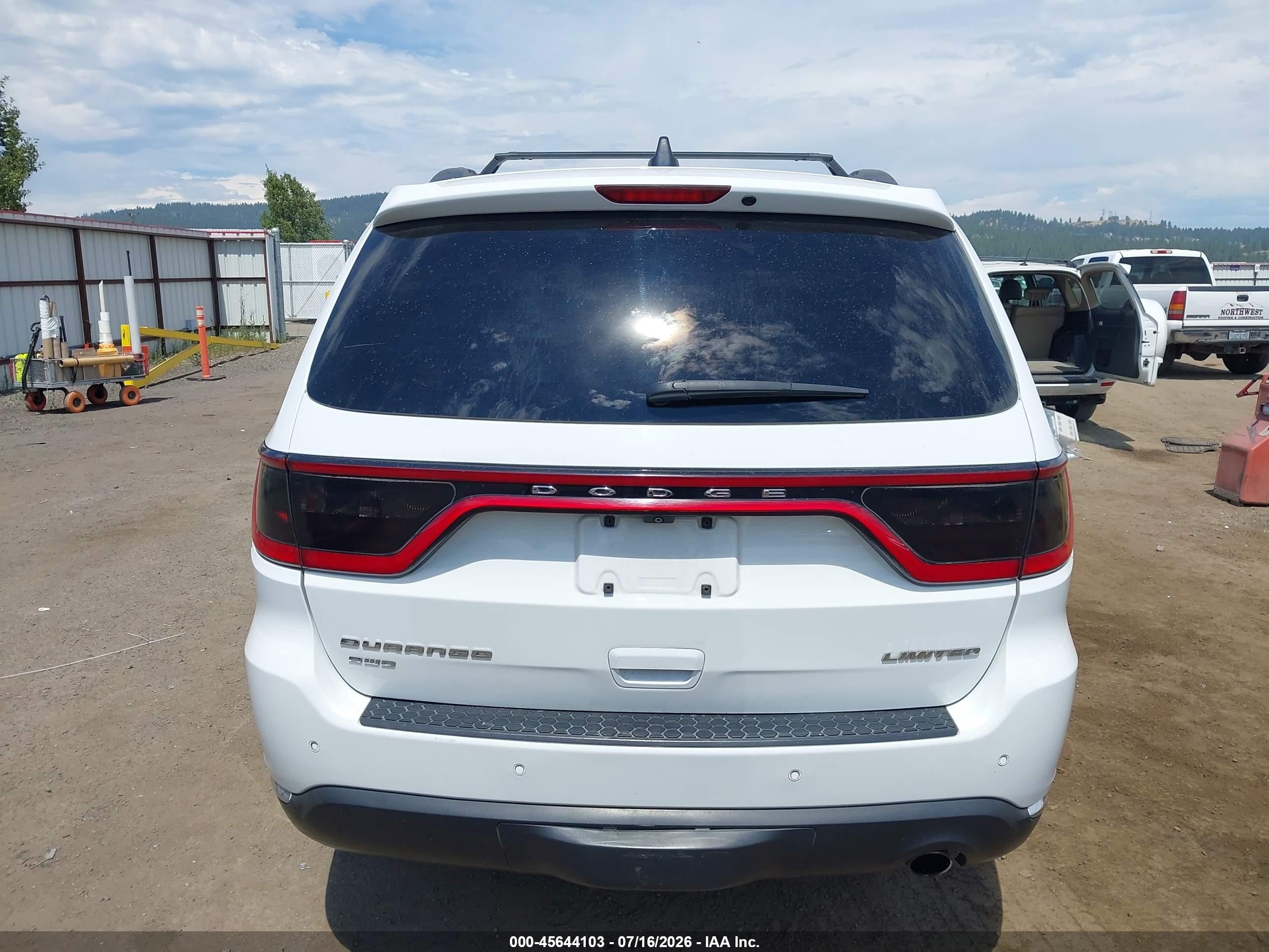 2014 Dodge Durango Limited White vin: 1C4RDJDG7EC351700