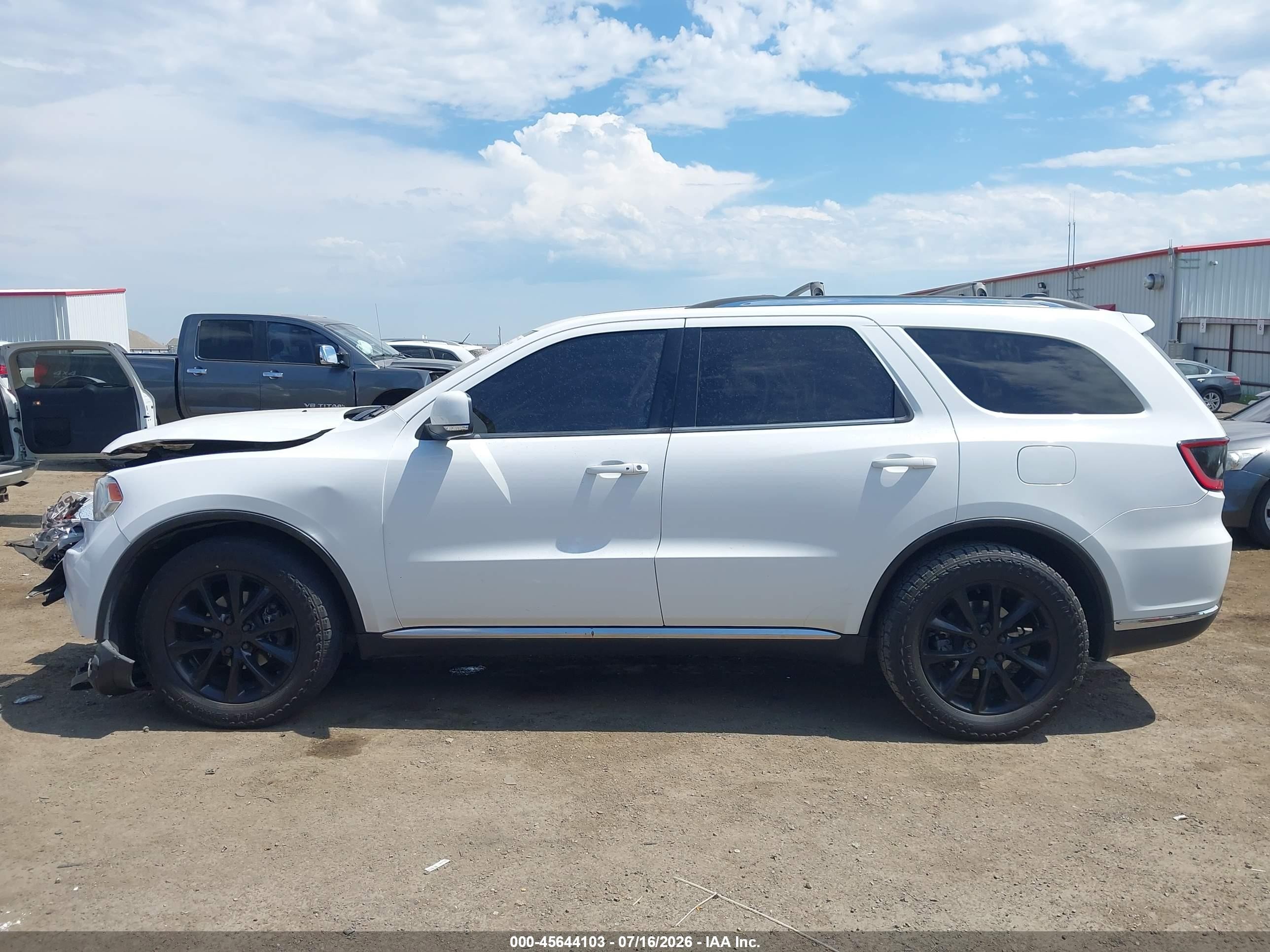 2014 Dodge Durango Limited White vin: 1C4RDJDG7EC351700