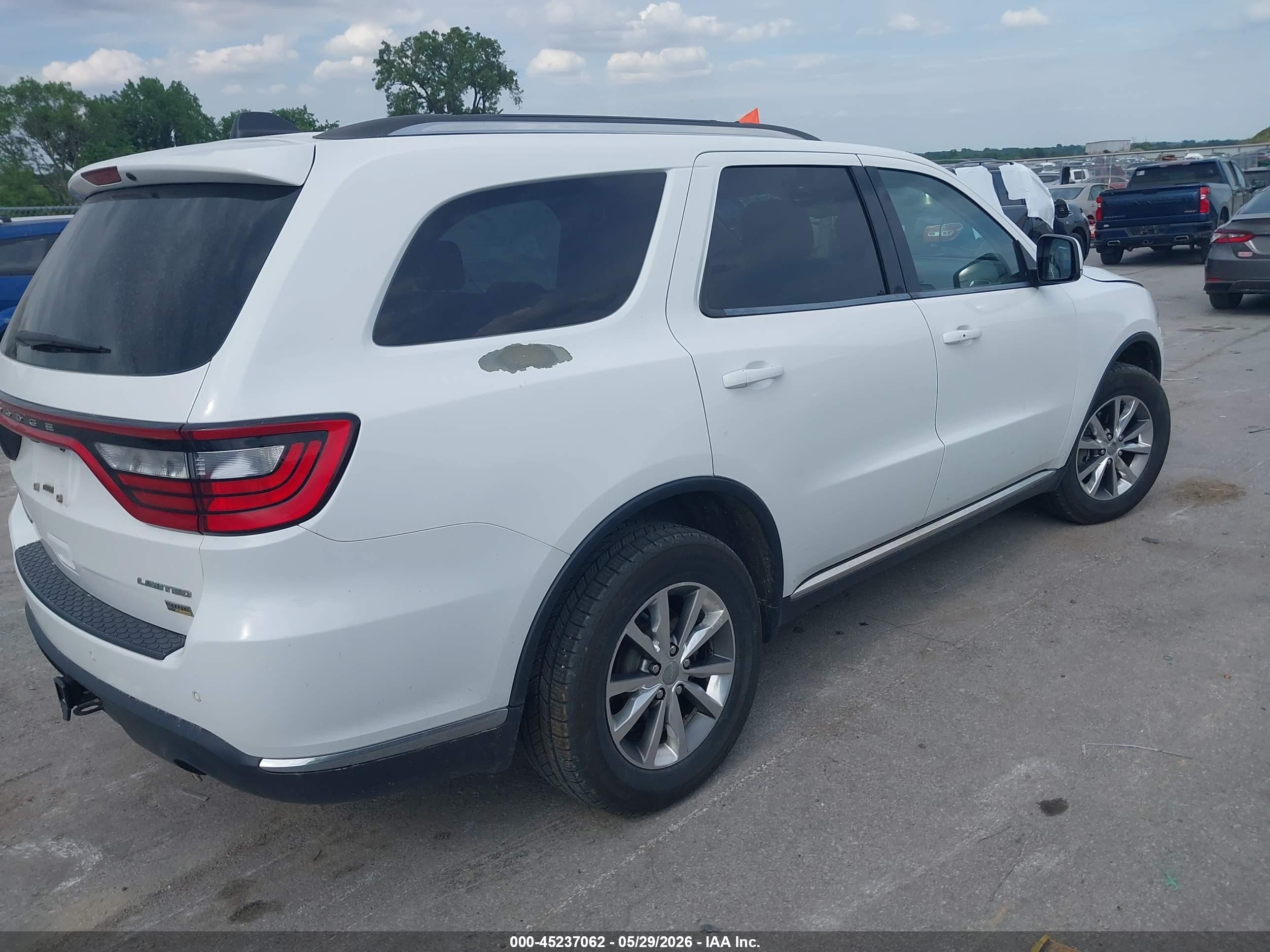 2014 Dodge Durango Limited Белый vin: 1C4RDJDG7EC443583