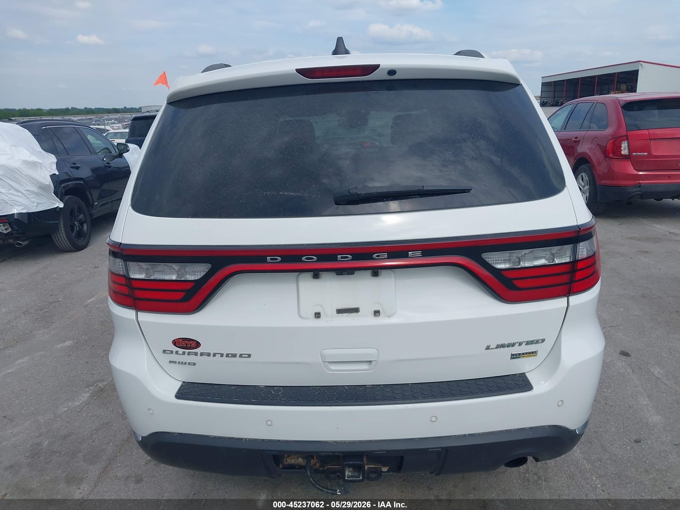 2014 Dodge Durango Limited Белый vin: 1C4RDJDG7EC443583