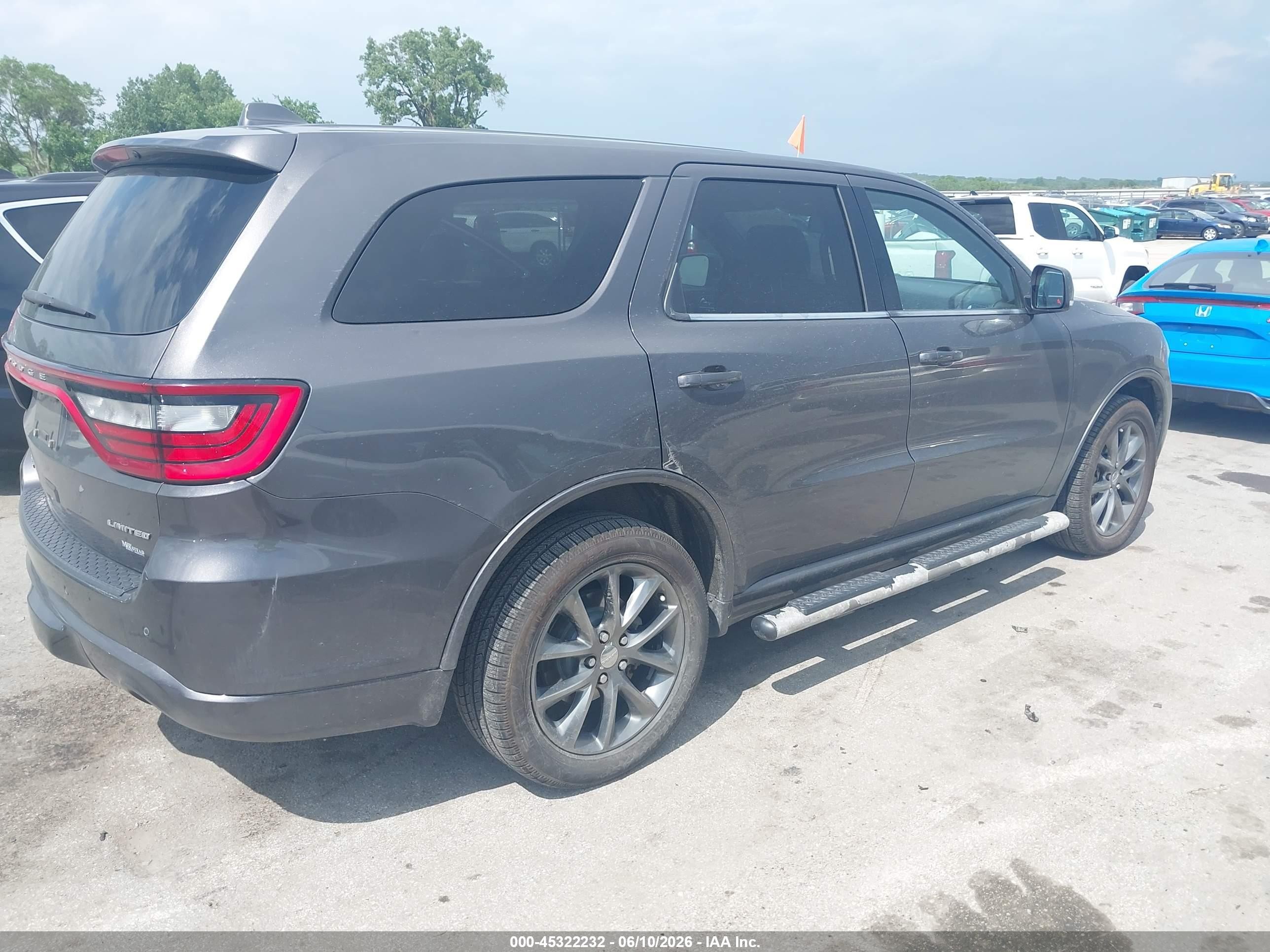 2014 Dodge Durango Limited Gray vin: 1C4RDJDG7EC586470