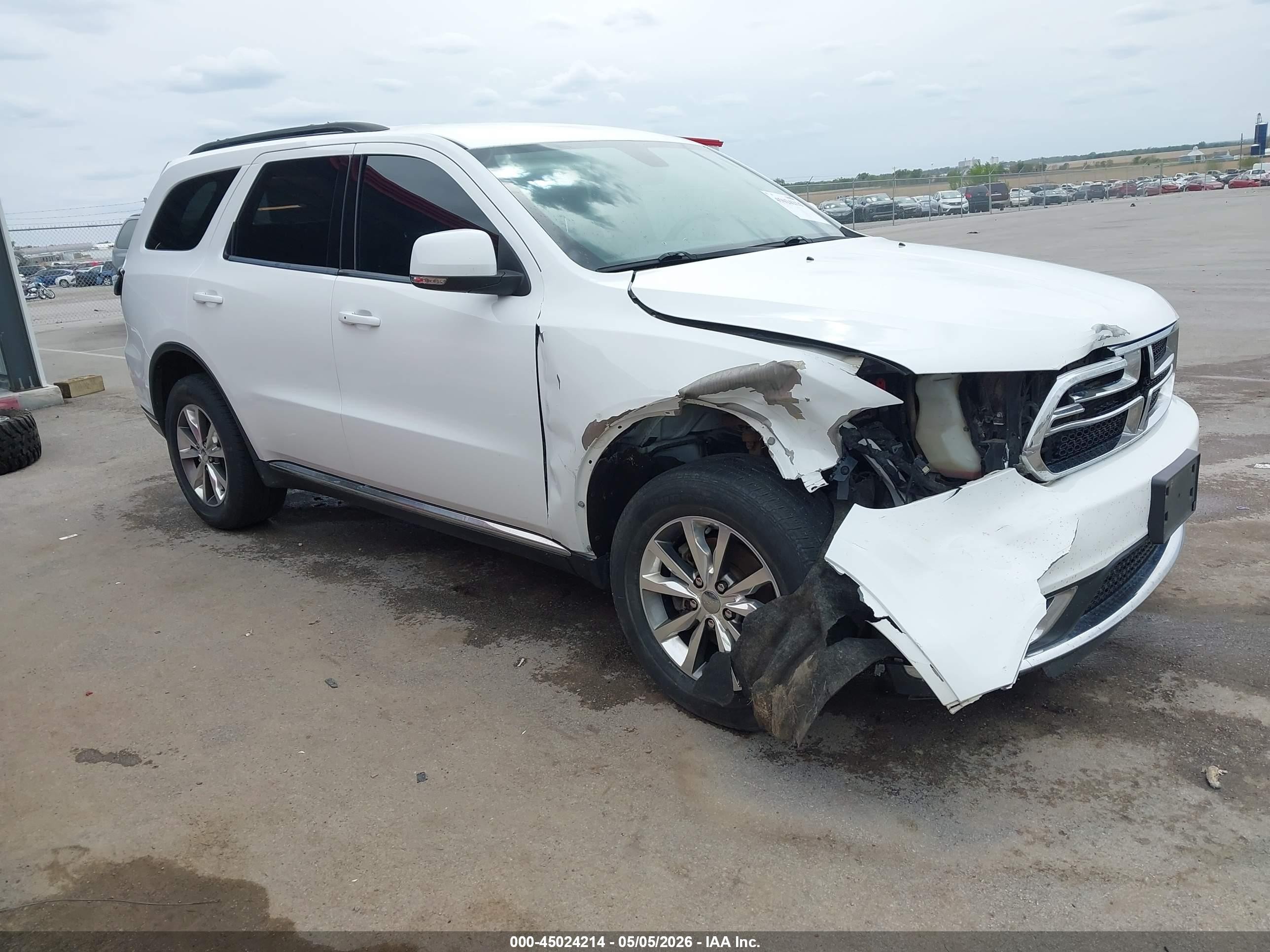 2015 Dodge Durango Limited White vin: 1C4RDJDG7FC186832