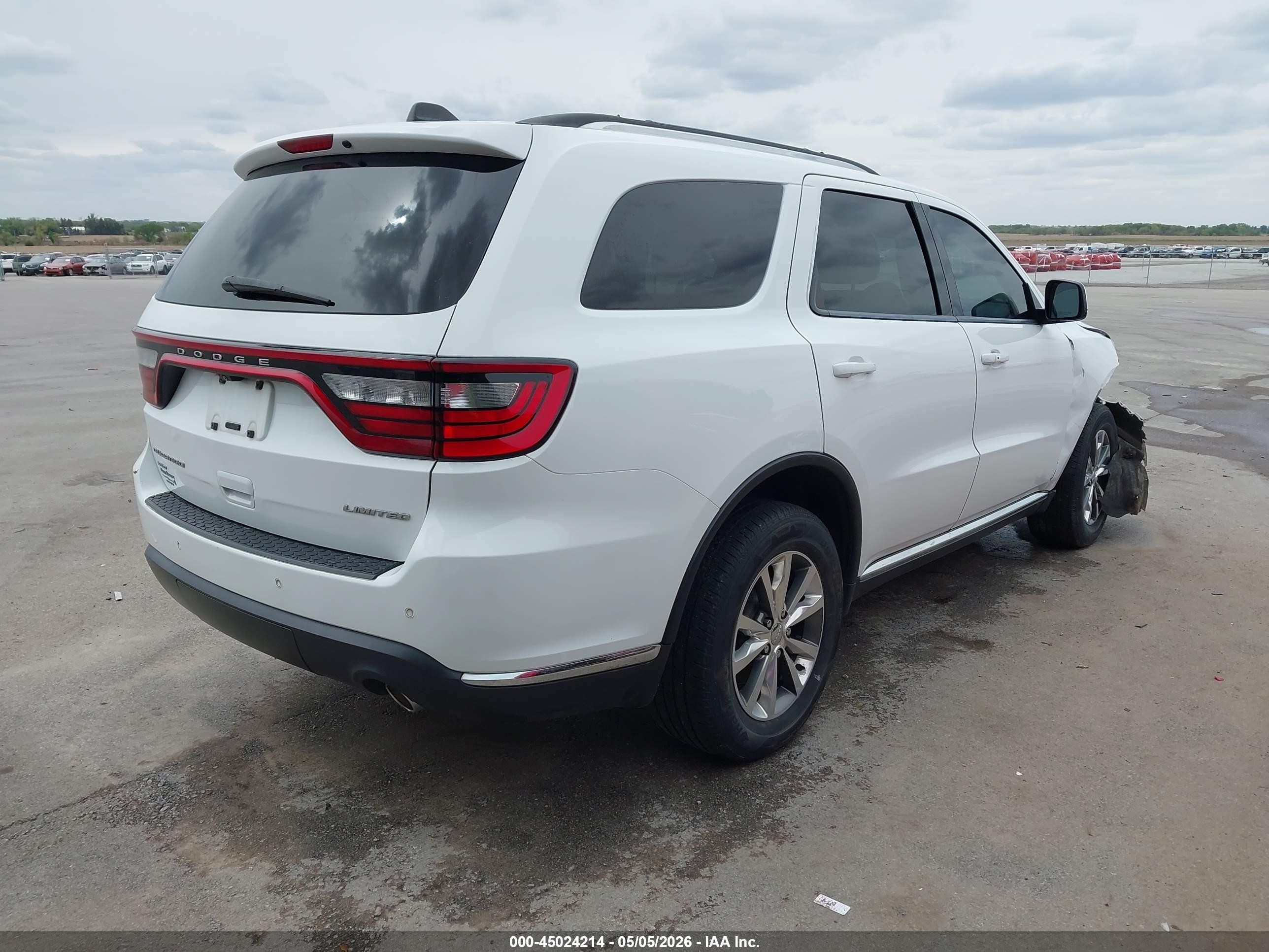2015 Dodge Durango Limited White vin: 1C4RDJDG7FC186832