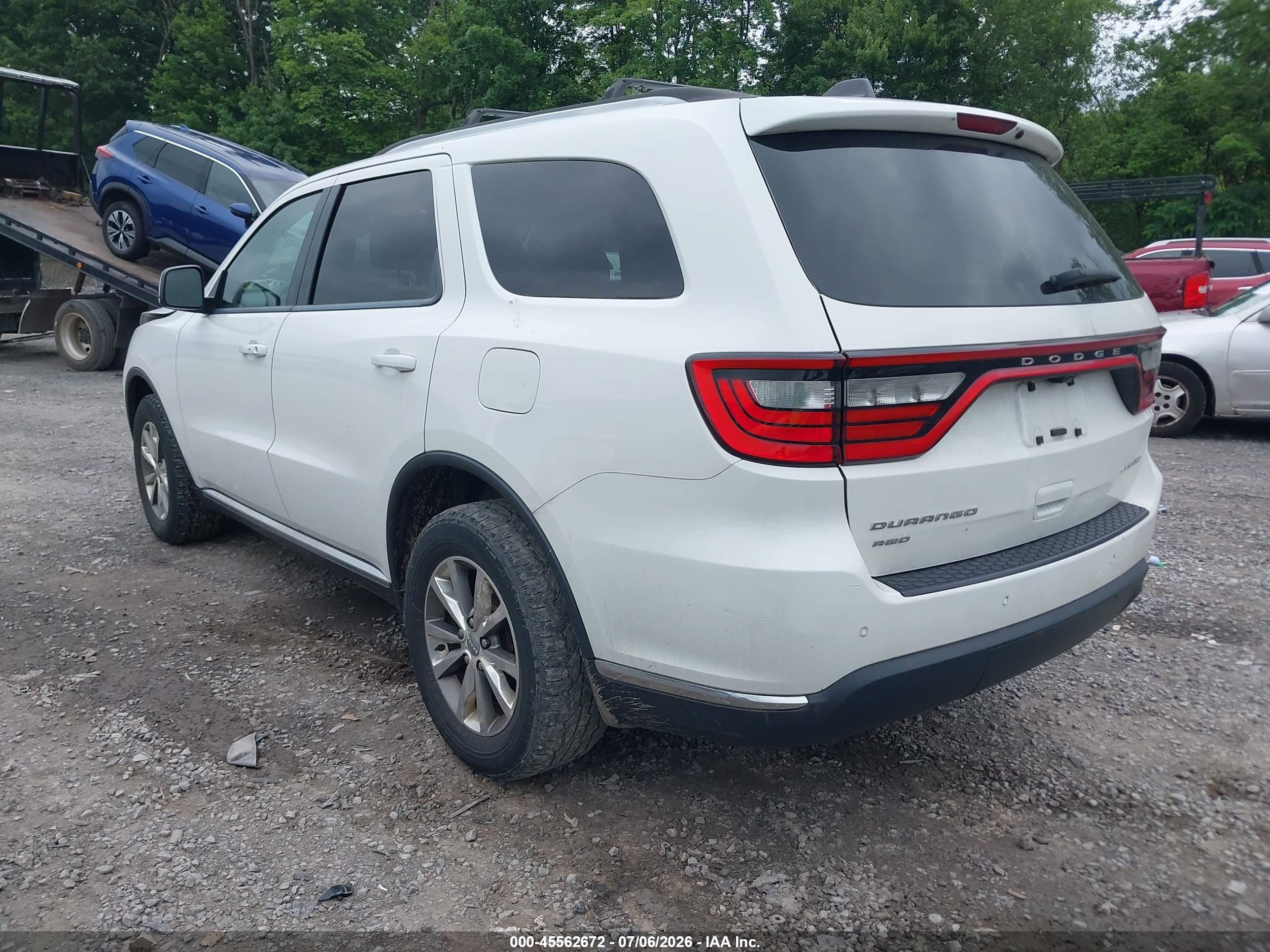 2015 Dodge Durango Limited White vin: 1C4RDJDG7FC889024