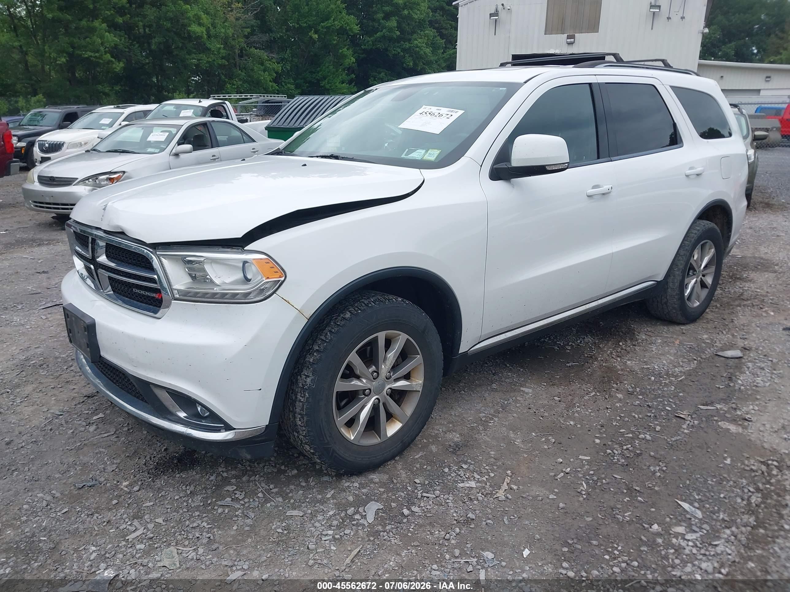 2015 Dodge Durango Limited White vin: 1C4RDJDG7FC889024