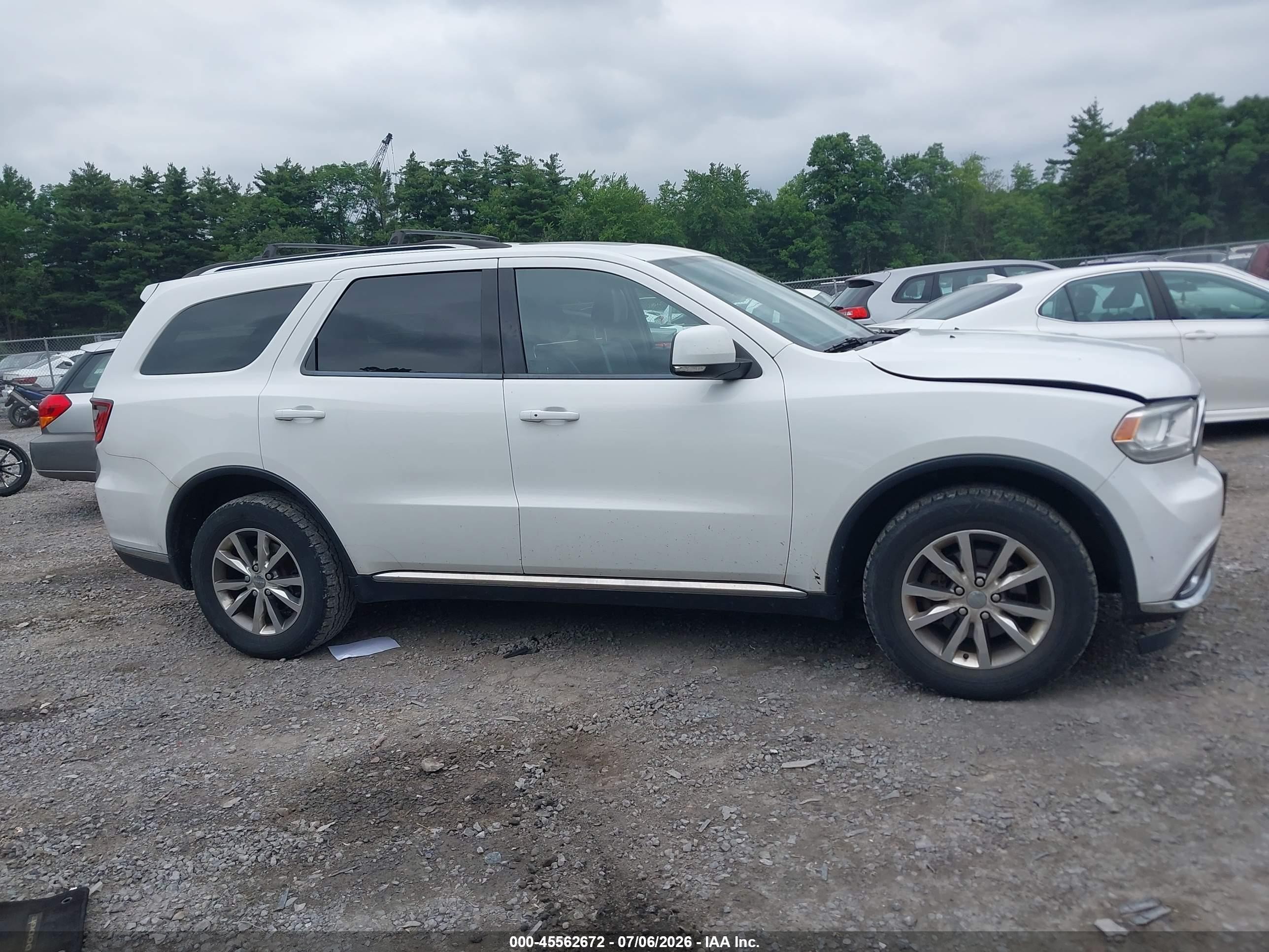 2015 Dodge Durango Limited White vin: 1C4RDJDG7FC889024