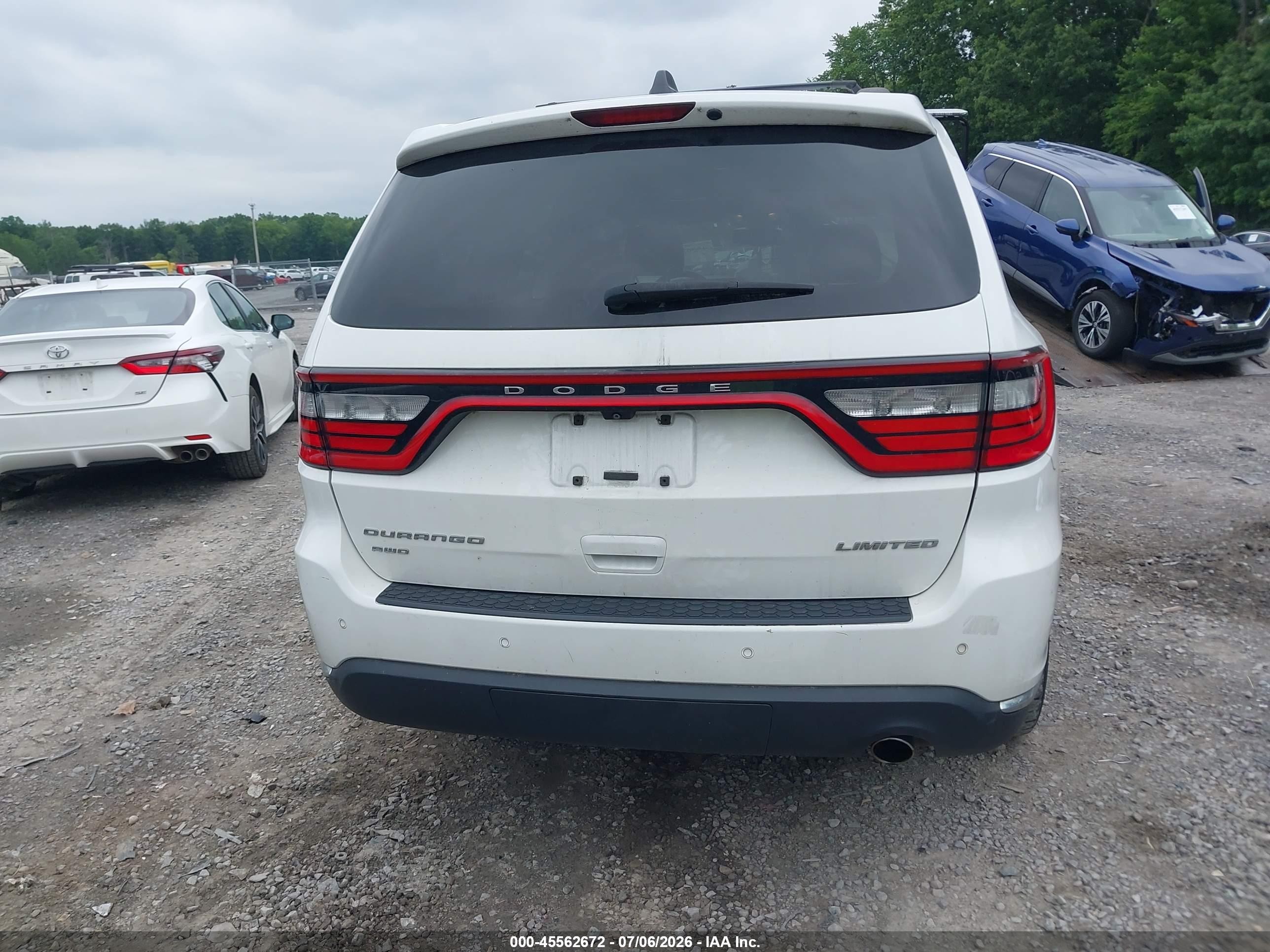 2015 Dodge Durango Limited White vin: 1C4RDJDG7FC889024