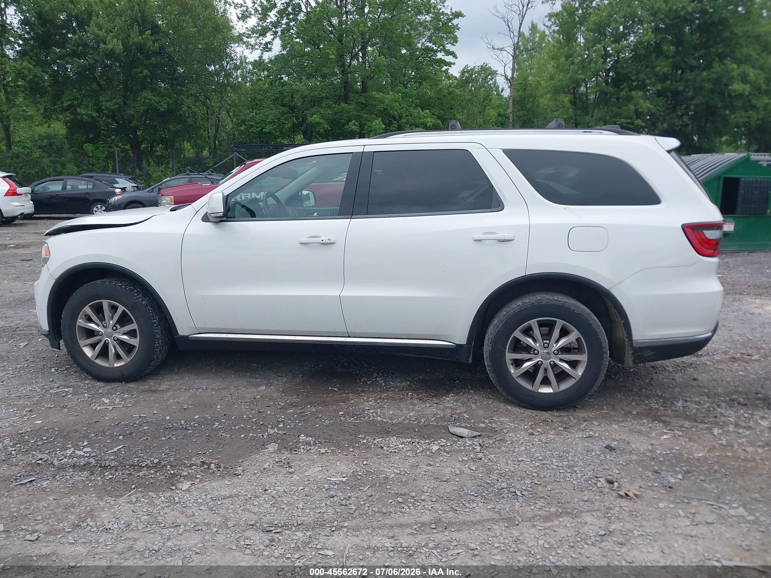2015 Dodge Durango Limited White vin: 1C4RDJDG7FC889024