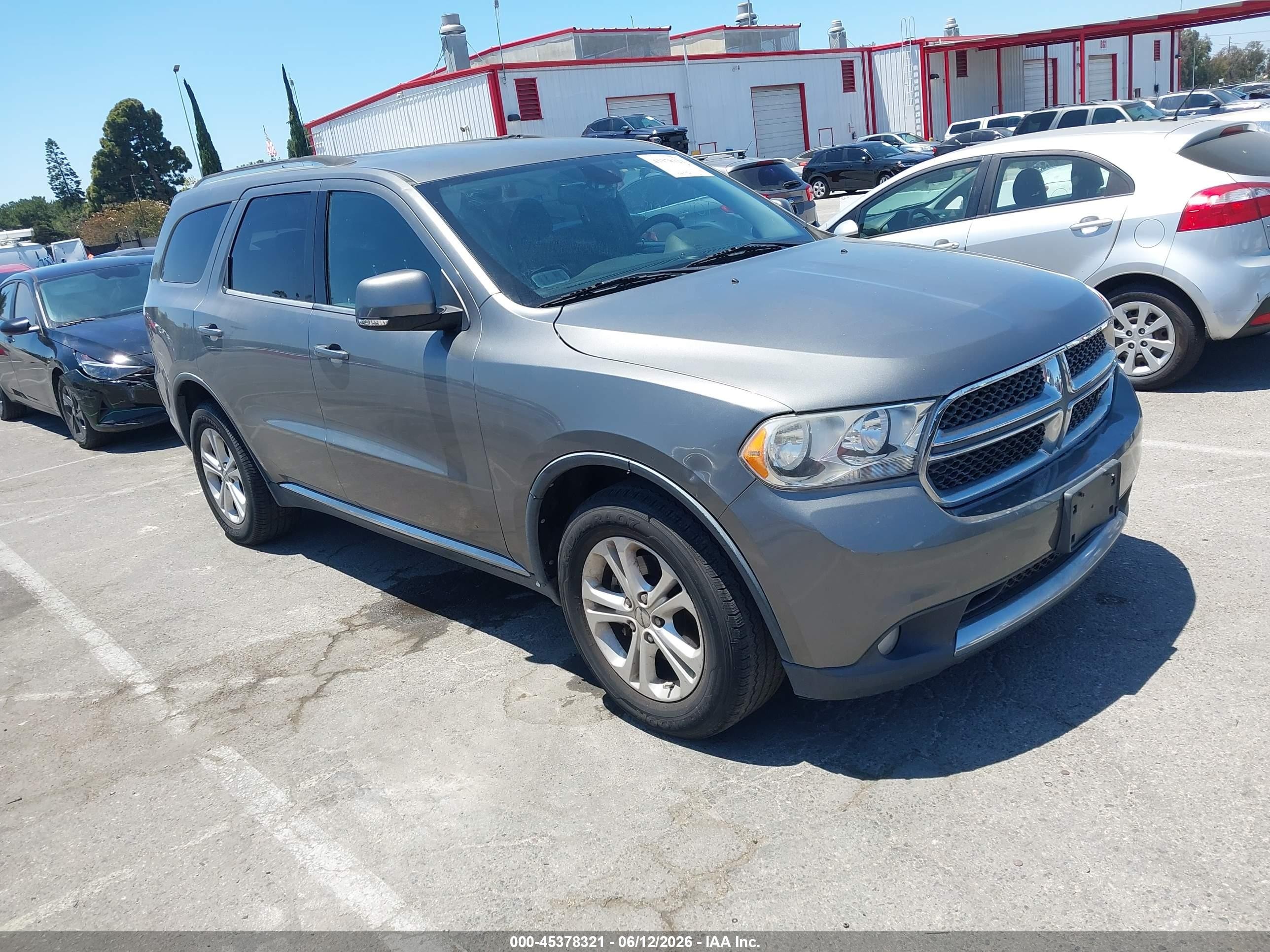 2012 Dodge Durango Crew Silver vin: 1C4RDJDG8CC247651
