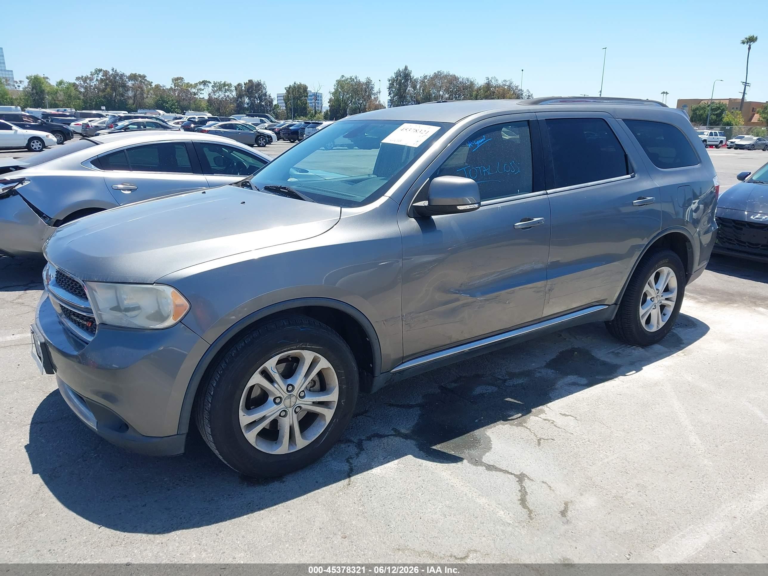 2012 Dodge Durango Crew Silver vin: 1C4RDJDG8CC247651