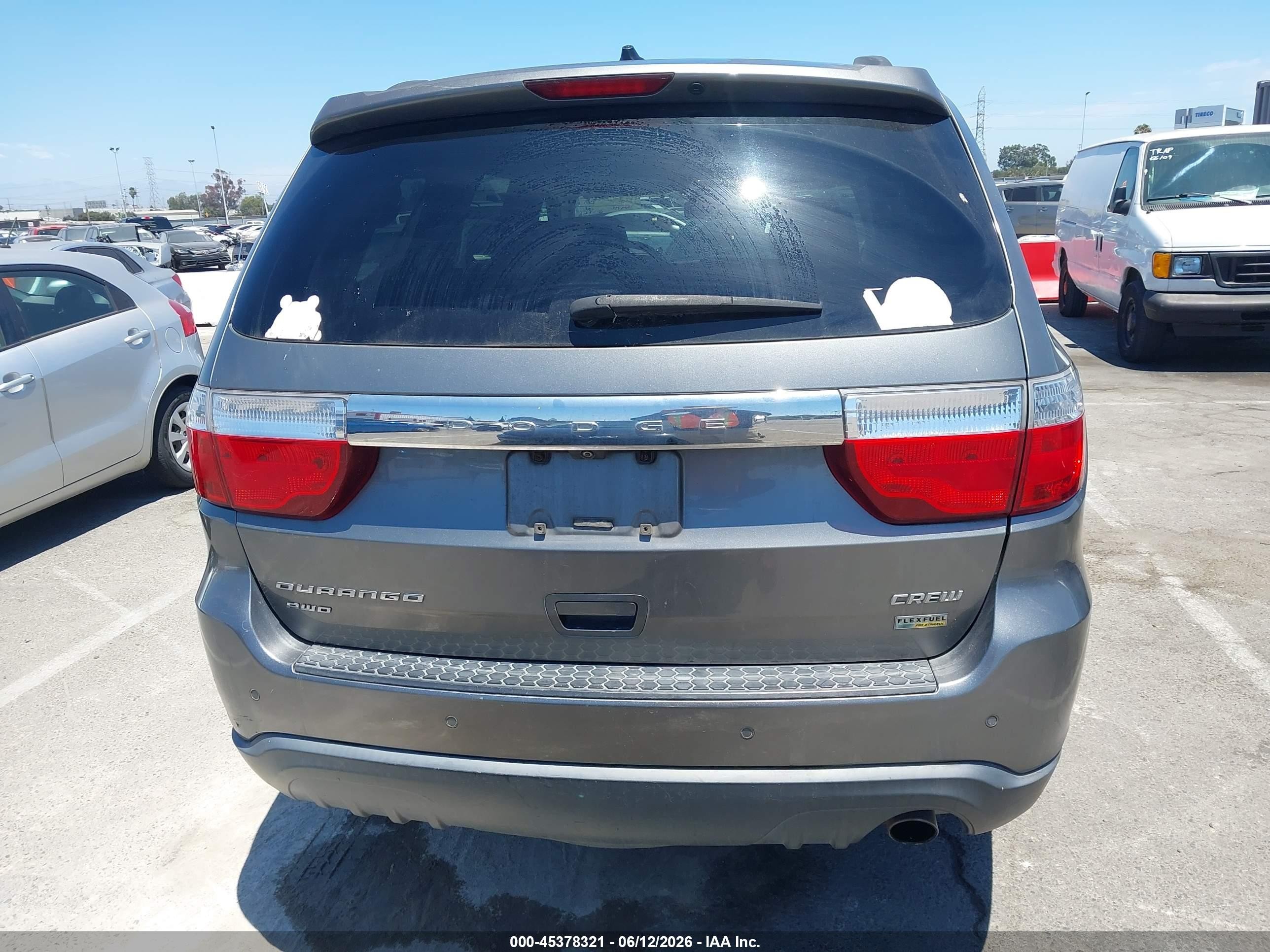 2012 Dodge Durango Crew Silver vin: 1C4RDJDG8CC247651