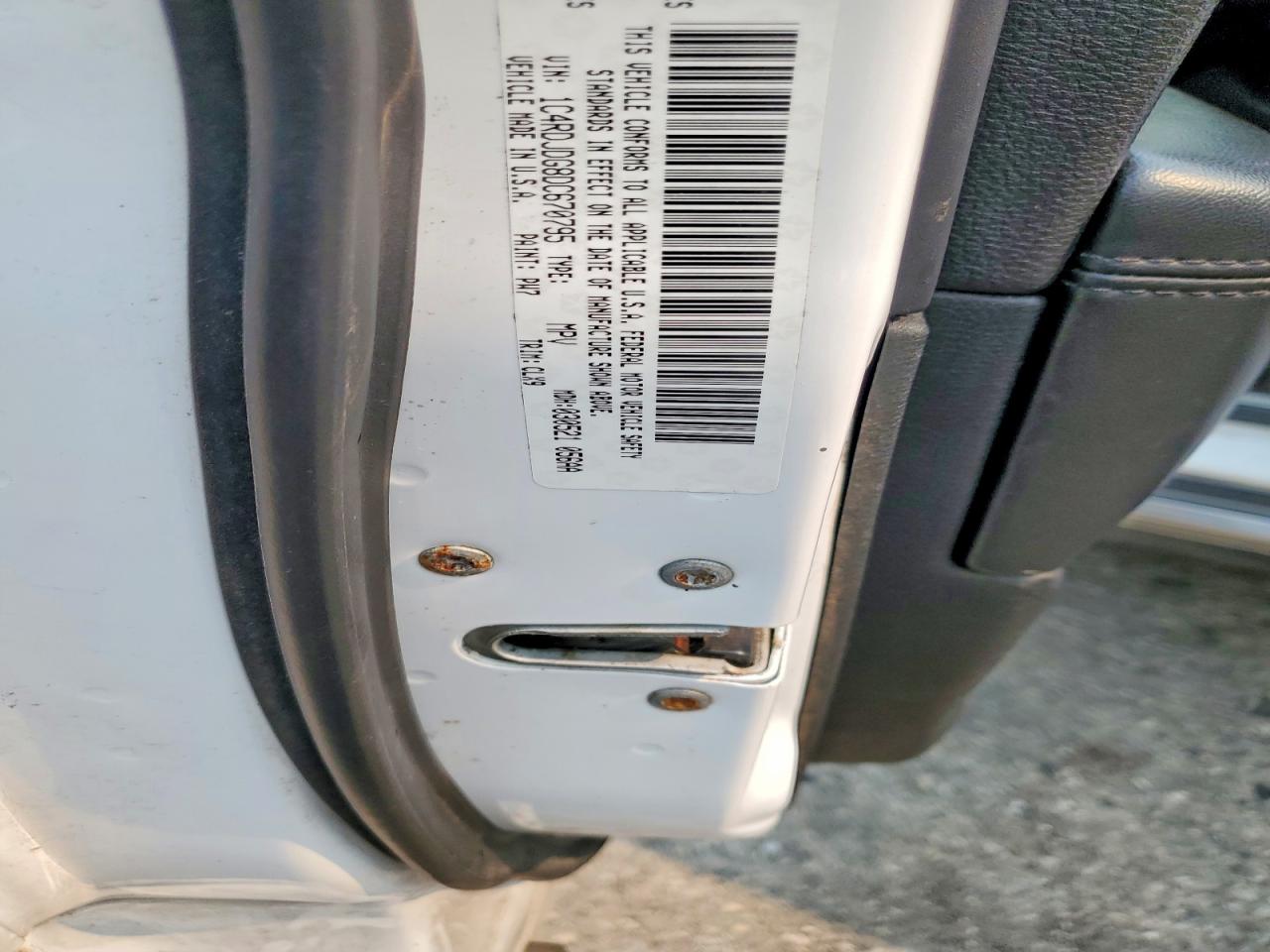 2013 Dodge Durango Crew White vin: 1C4RDJDG8DC670795