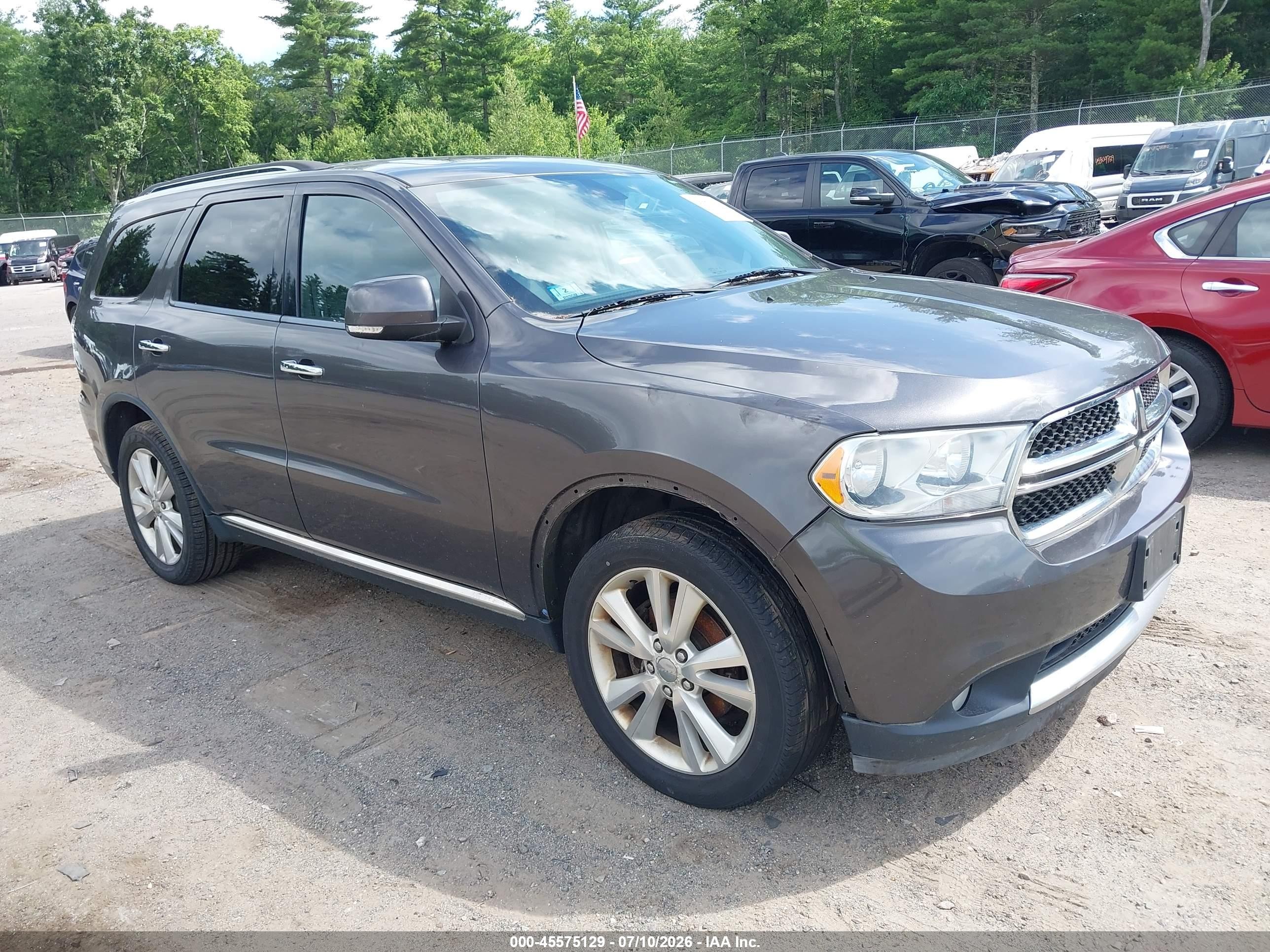2013 Dodge Durango Crew Gray vin: 1C4RDJDG8DC690318
