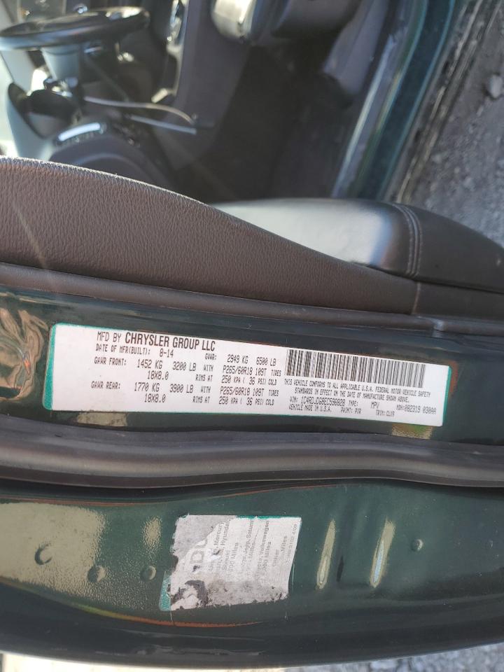 2014 Dodge Durango Limited Green vin: 1C4RDJDG8EC596828