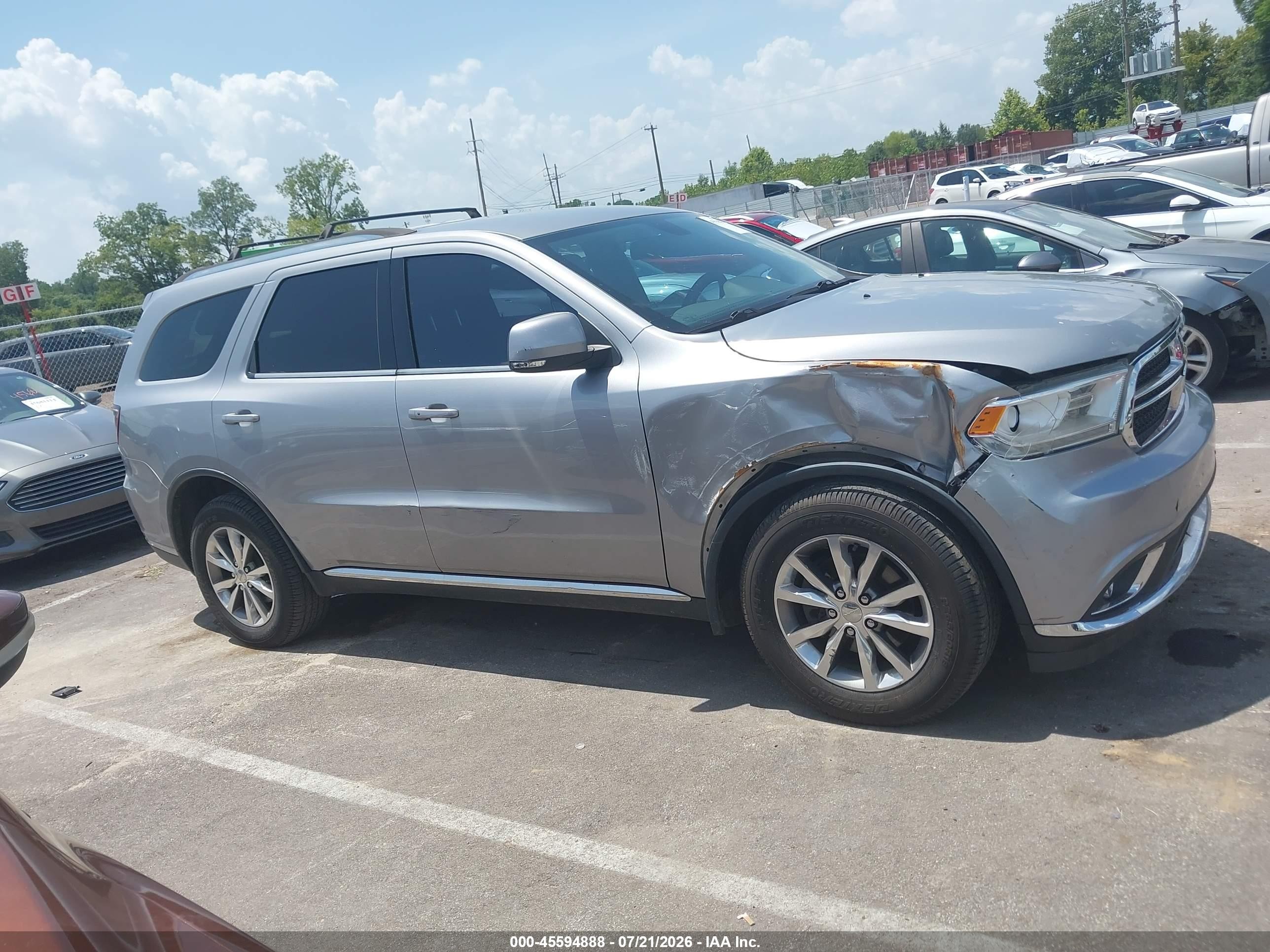 2014 Dodge Durango Limited Gray vin: 1C4RDJDG8EC976610