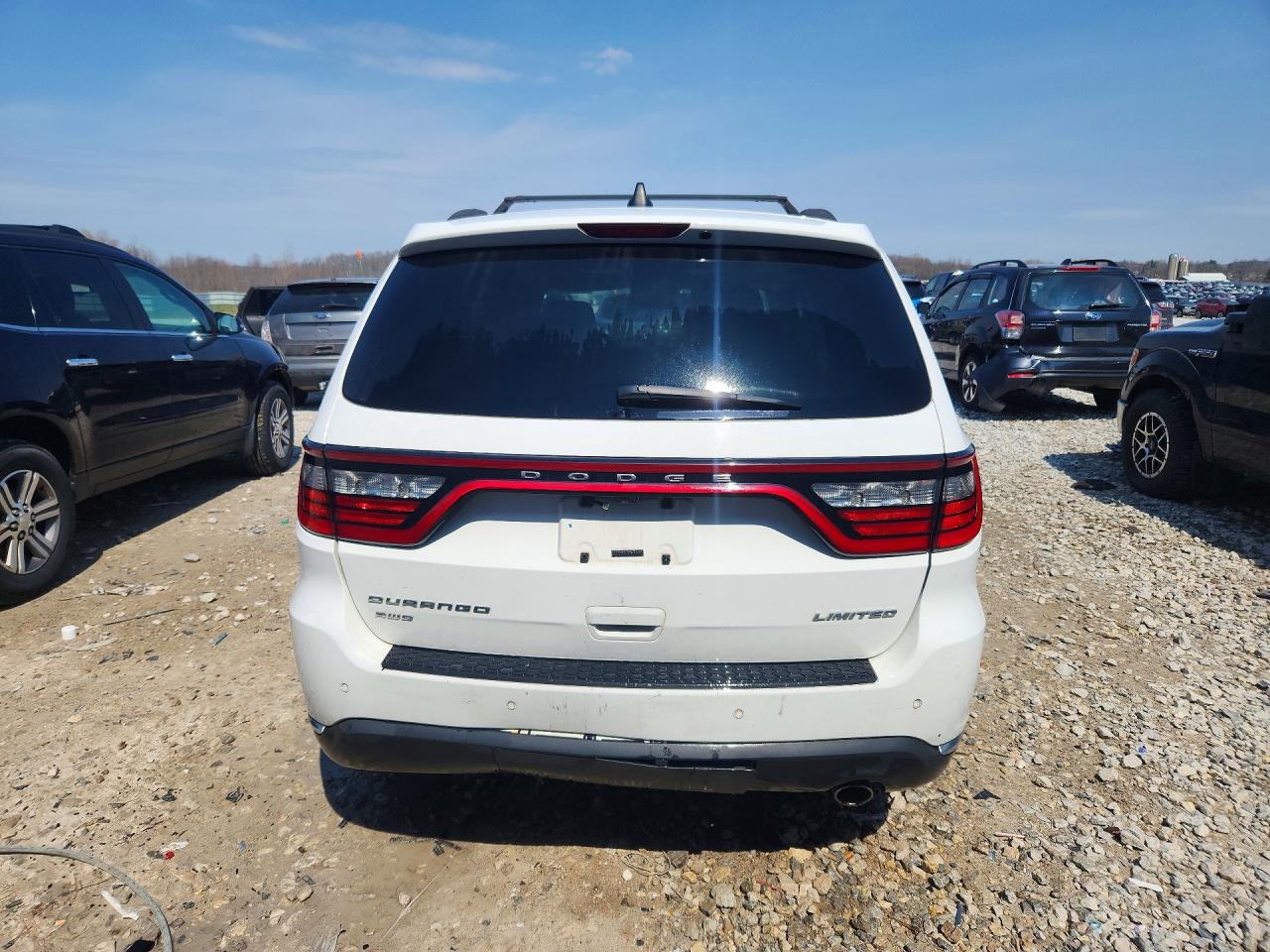 2014 Dodge Durango Limited White vin: 1C4RDJDG8EC978227