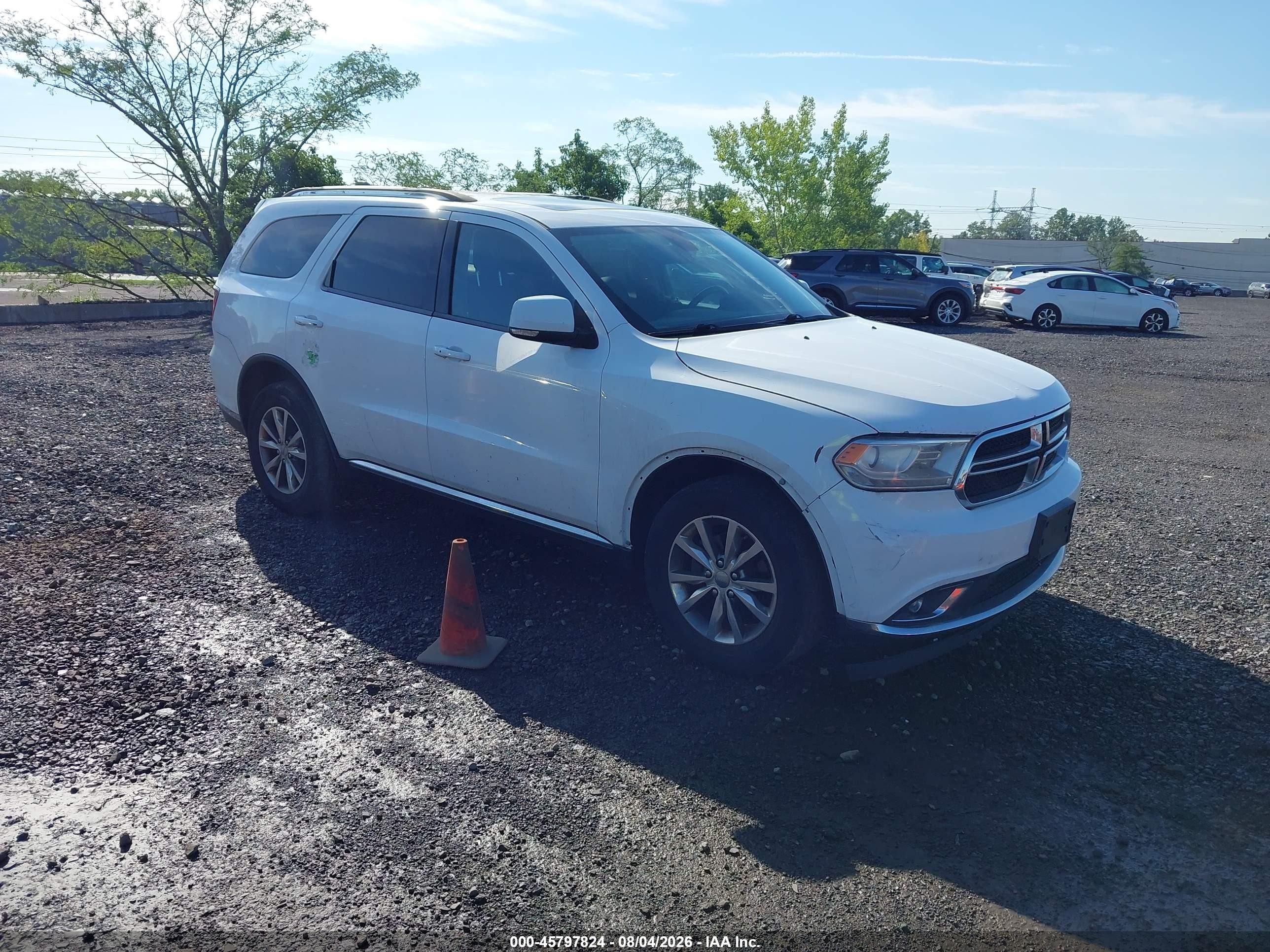 2015 Dodge Durango Limited White vin: 1C4RDJDG8FC101674
