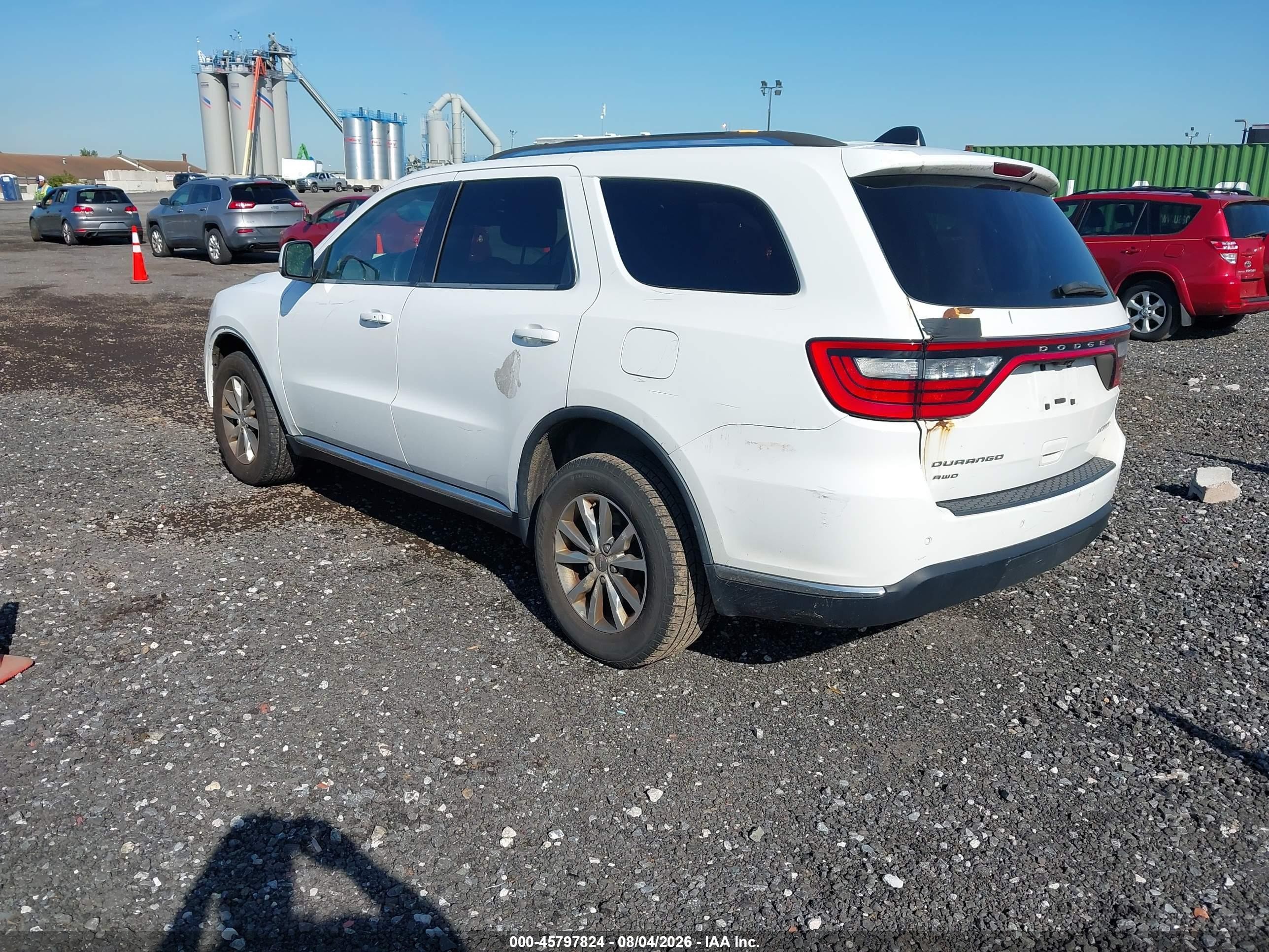 2015 Dodge Durango Limited White vin: 1C4RDJDG8FC101674