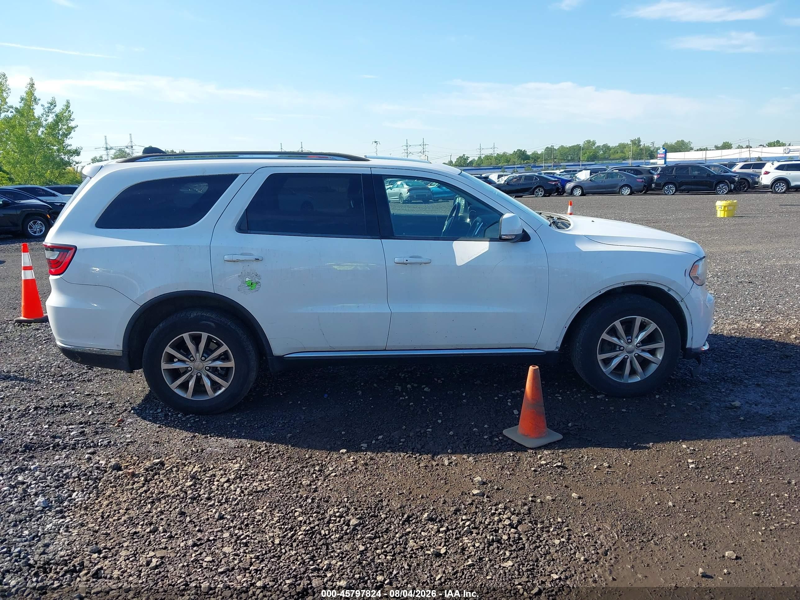 2015 Dodge Durango Limited White vin: 1C4RDJDG8FC101674