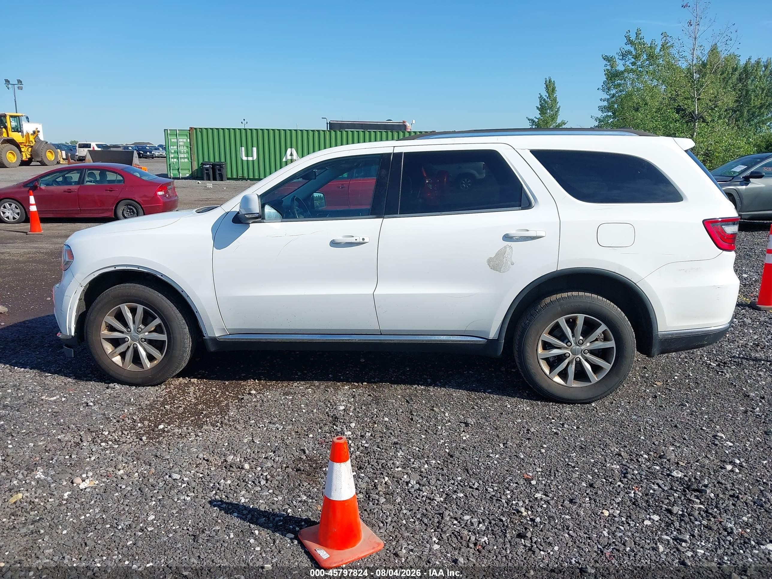 2015 Dodge Durango Limited White vin: 1C4RDJDG8FC101674