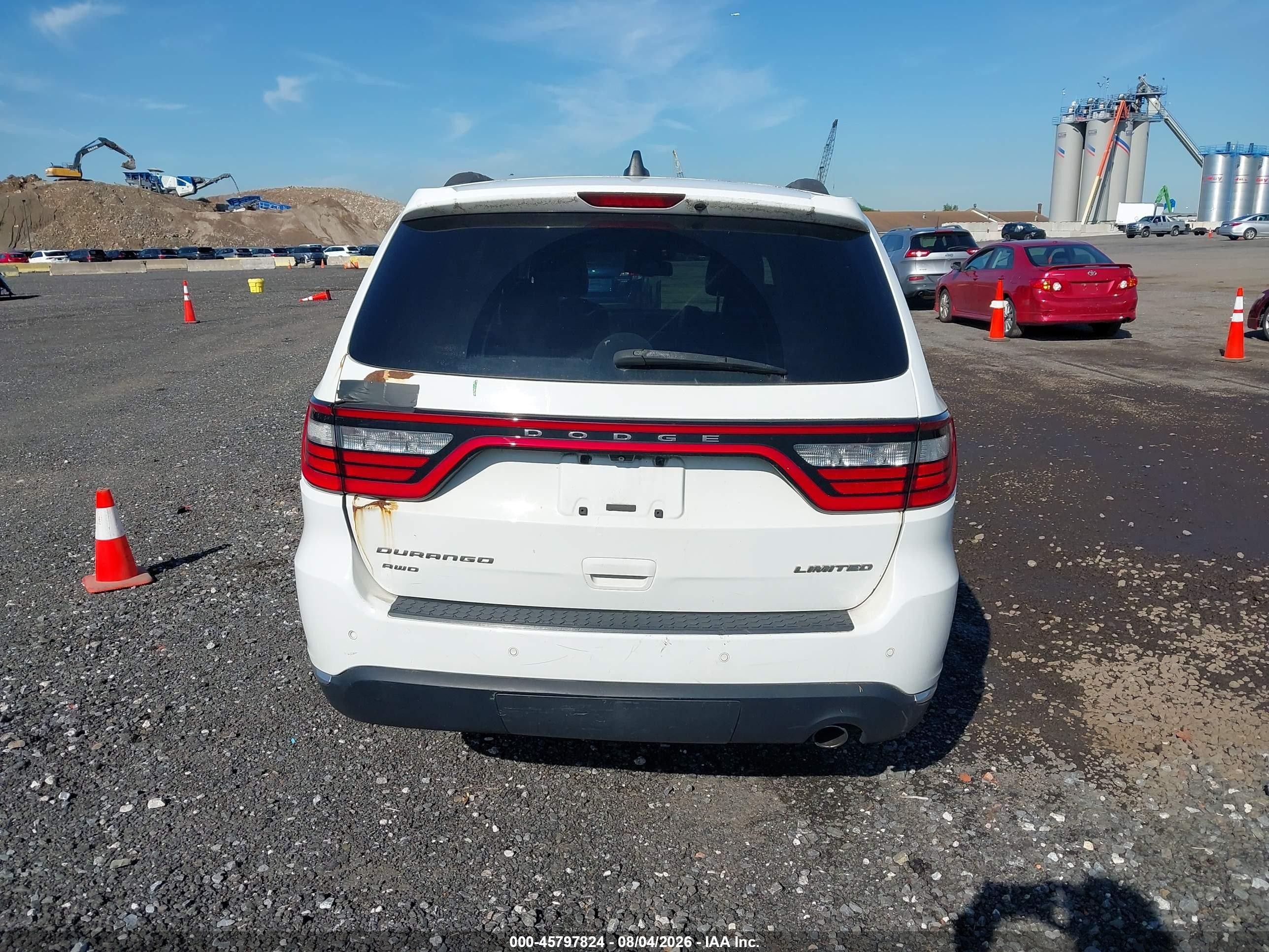 2015 Dodge Durango Limited White vin: 1C4RDJDG8FC101674