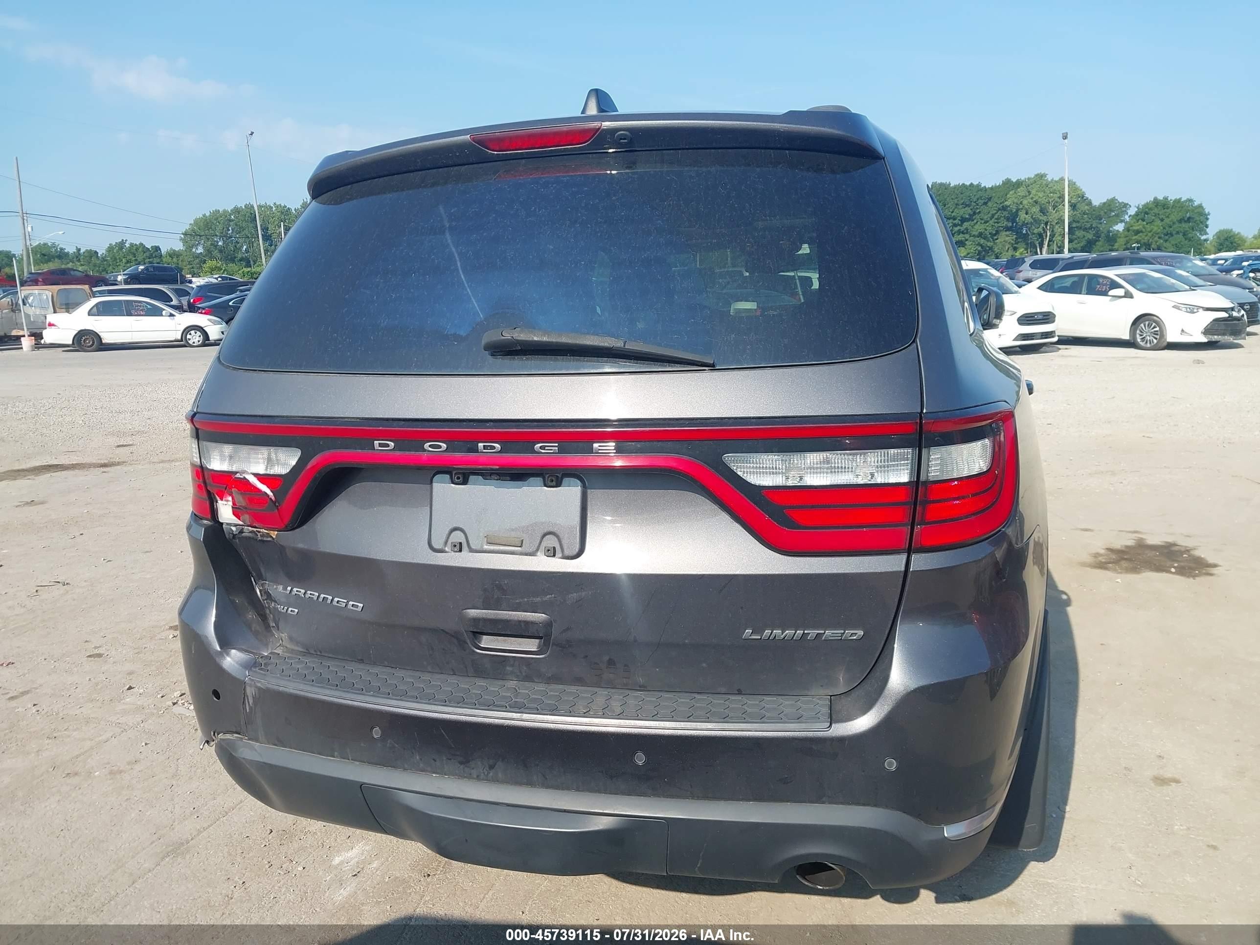 2015 Dodge Durango Limited Gray vin: 1C4RDJDG8FC194812