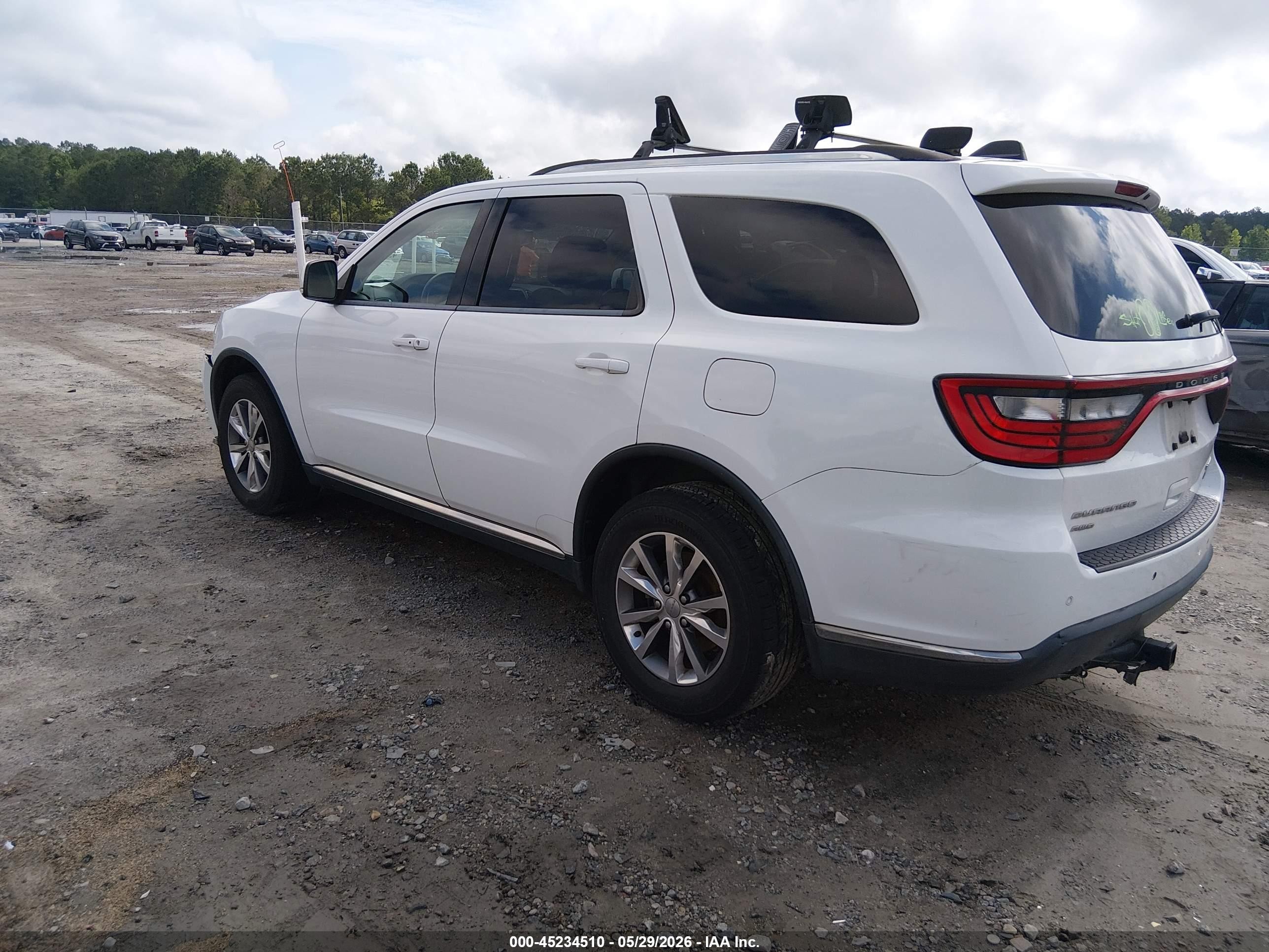 2015 Dodge Durango Limited White vin: 1C4RDJDG8FC722820