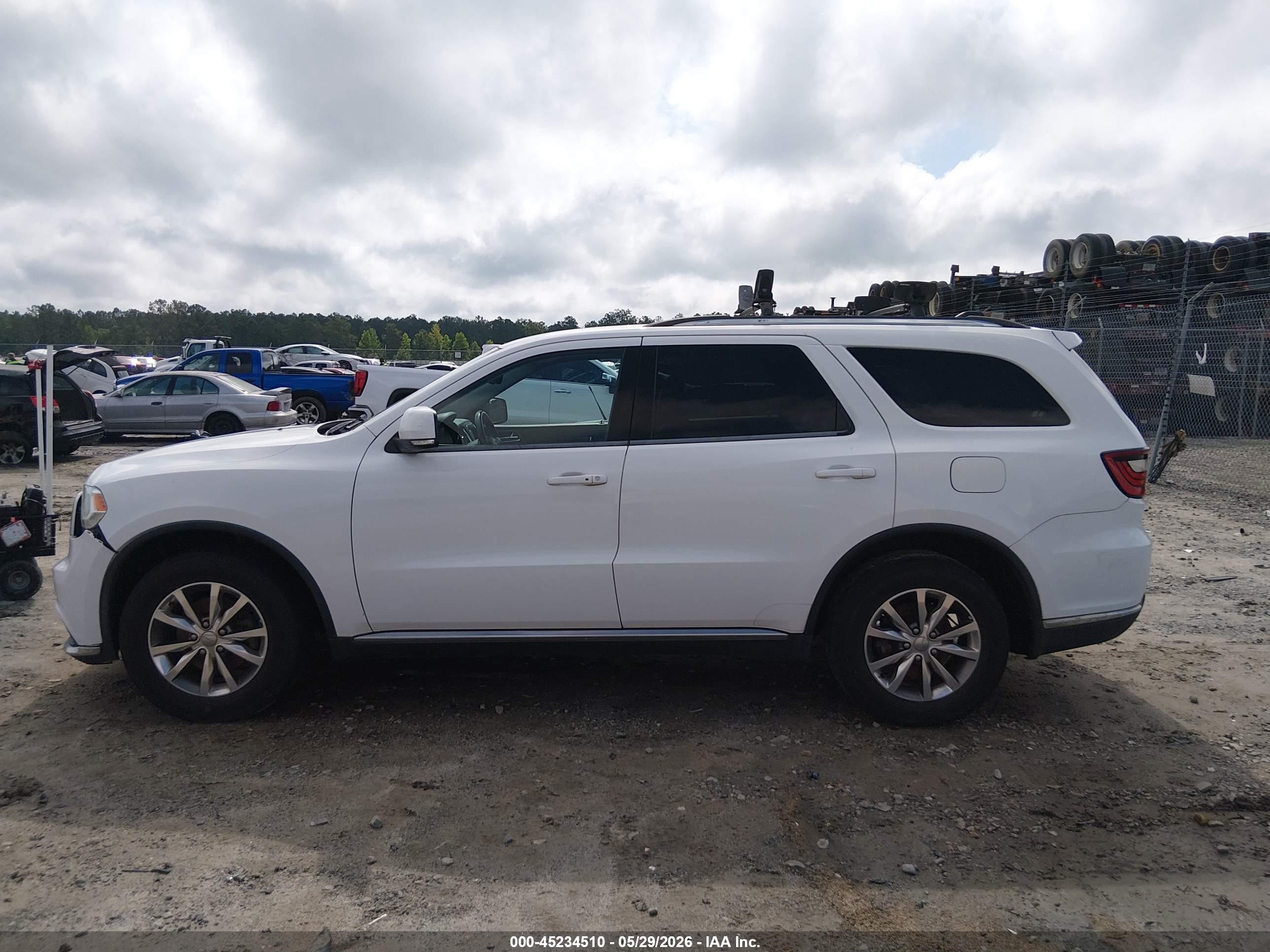 2015 Dodge Durango Limited White vin: 1C4RDJDG8FC722820