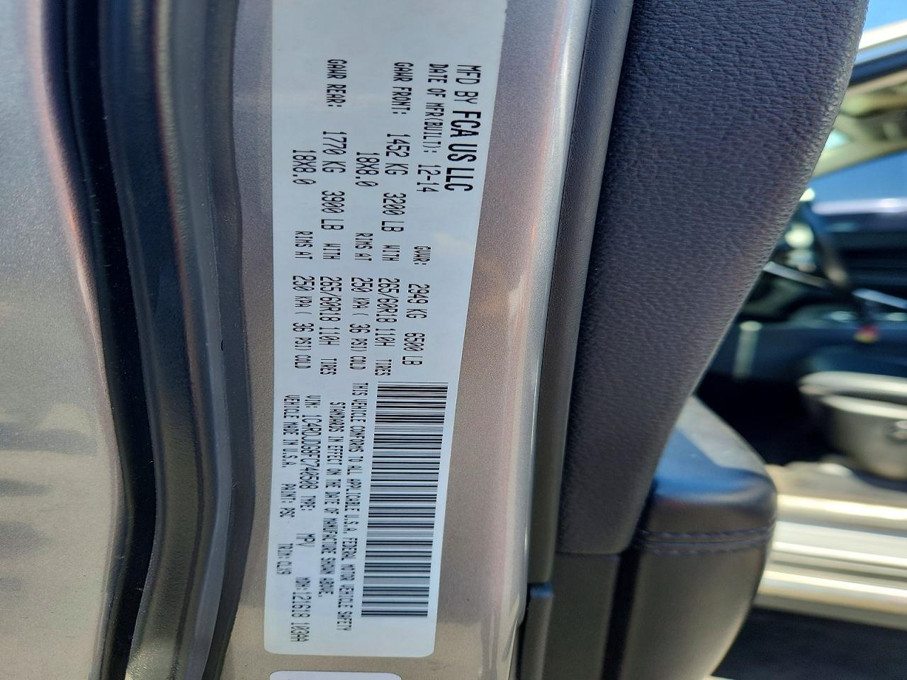 2015 Dodge Durango Limited Серебряный vin: 1C4RDJDG8FC740508