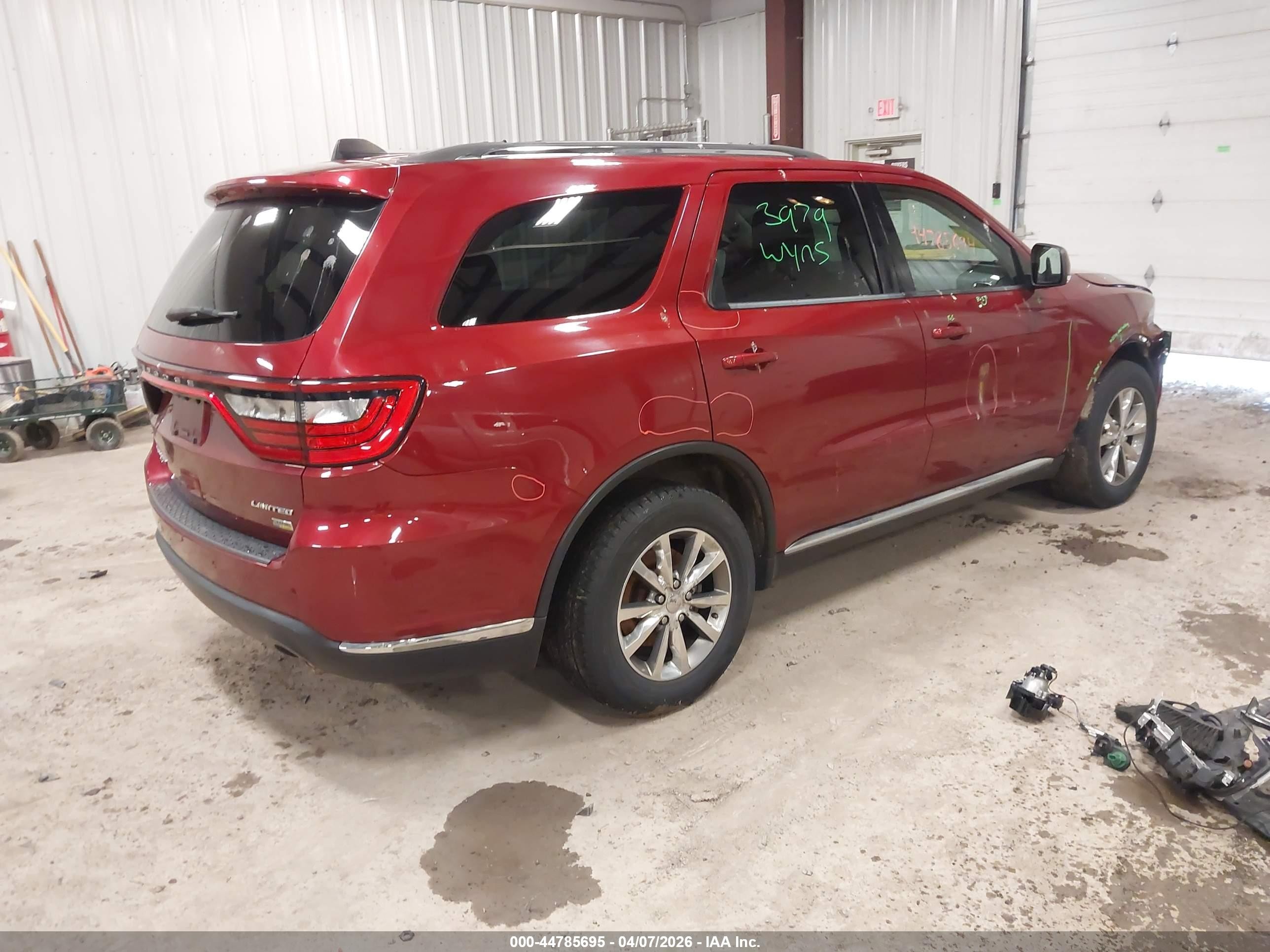 2015 Dodge Durango Limited Red vin: 1C4RDJDG8FC810251