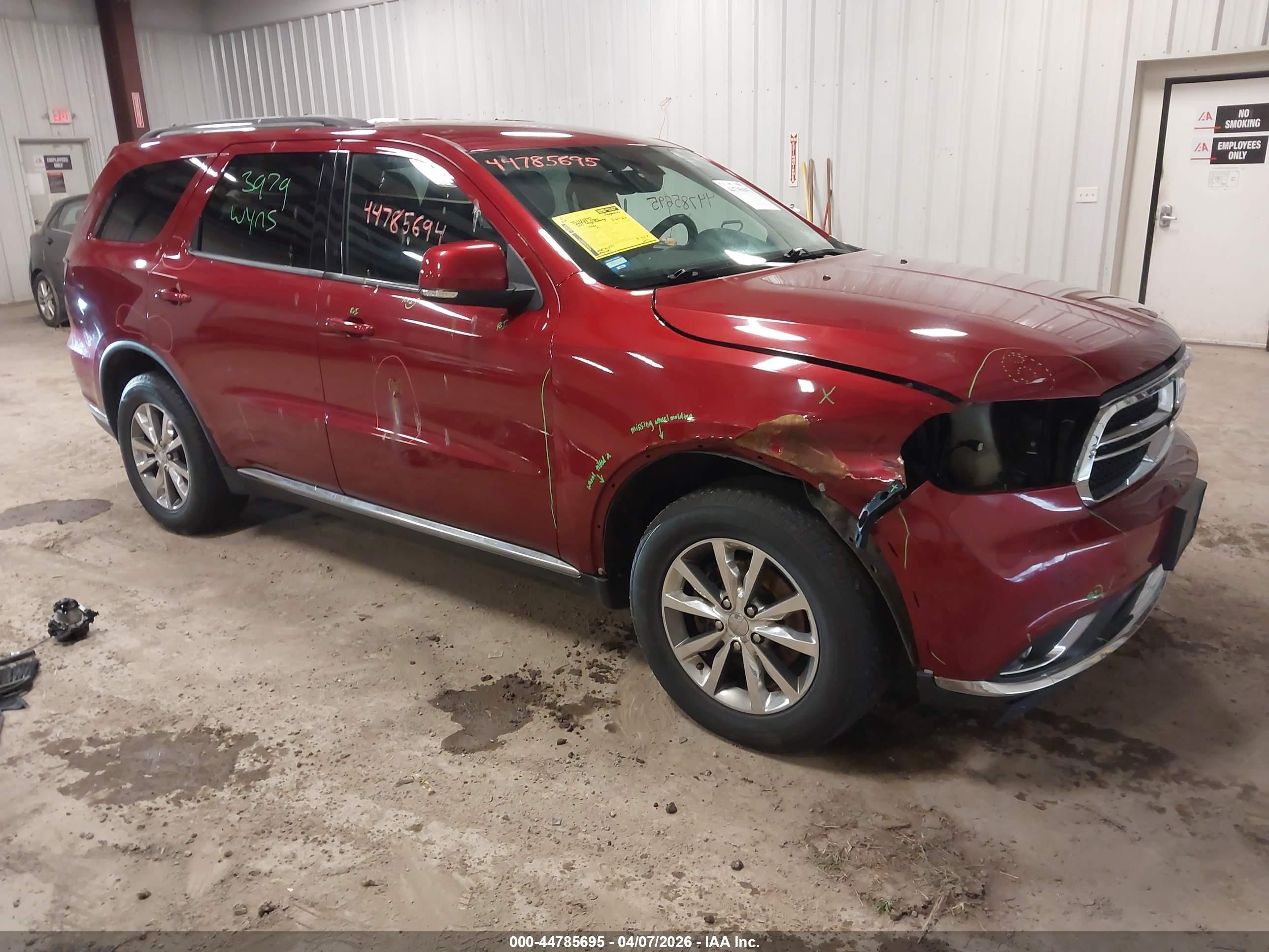 2015 Dodge Durango Limited Красный vin: 1C4RDJDG8FC810251