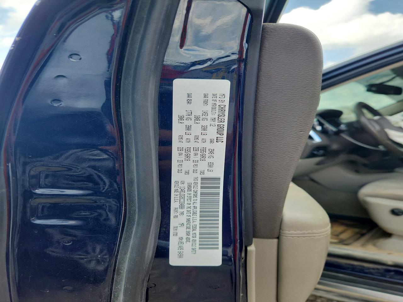 2012 Dodge Durango Crew Blue vin: 1C4RDJDG9CC334880